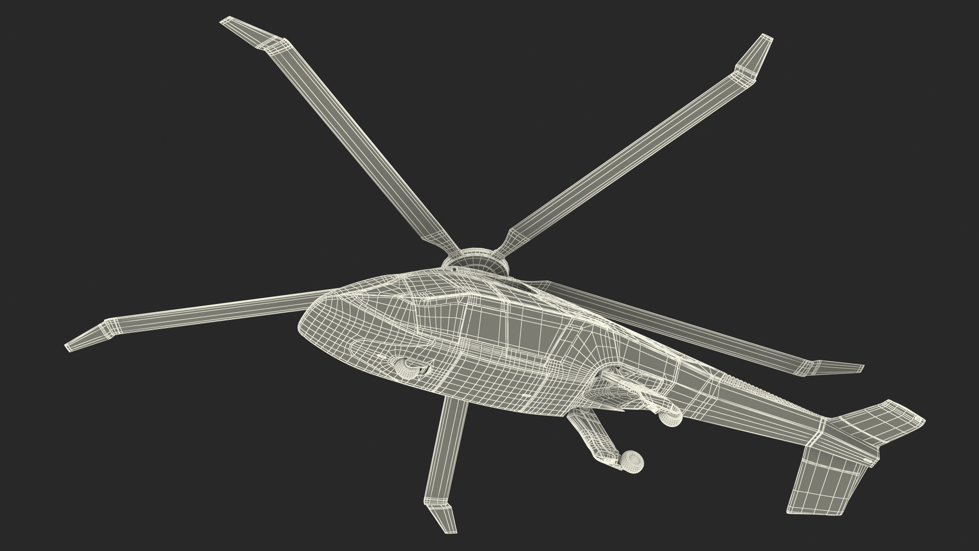 Futuristic Helicopter Concept 3D model