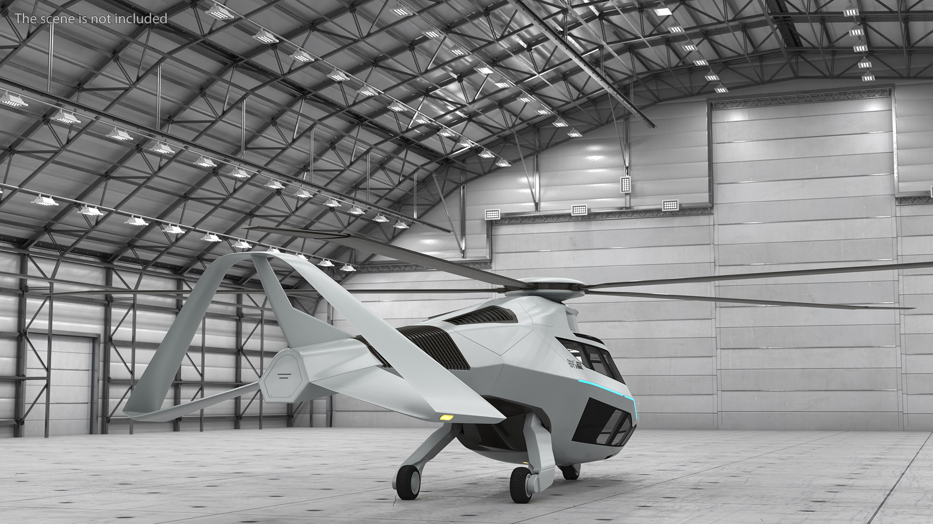 Futuristic Helicopter Concept 3D model