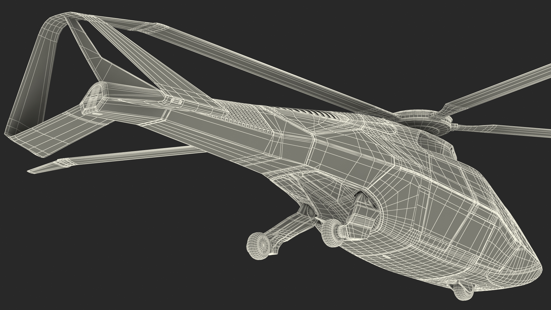 Futuristic Helicopter Concept 3D model