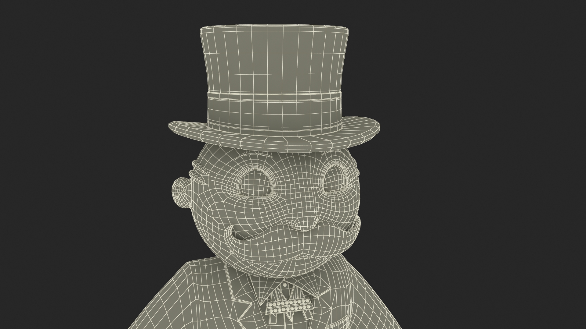 3D model Mr Monopoly Mascot Rigged