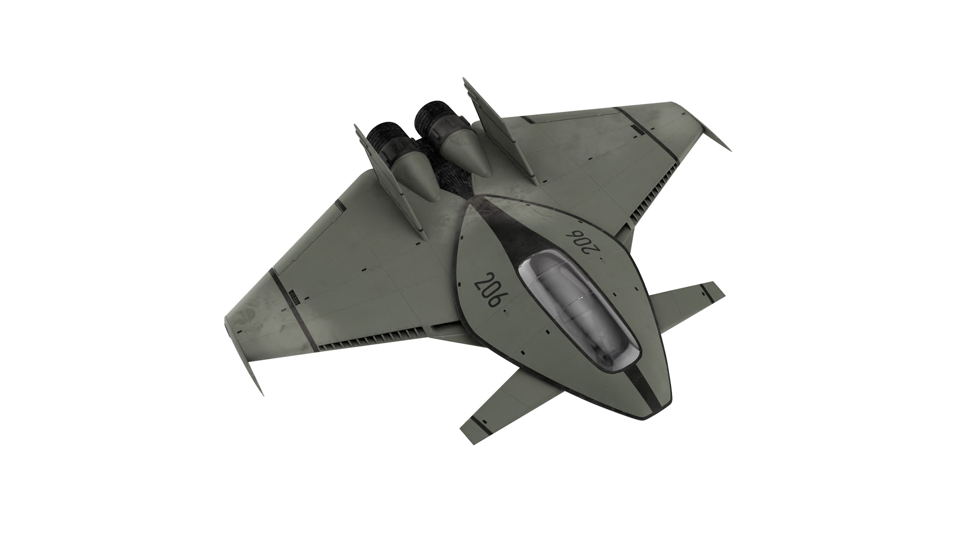 3D model Futuristic Stealth Fighter Aircraft