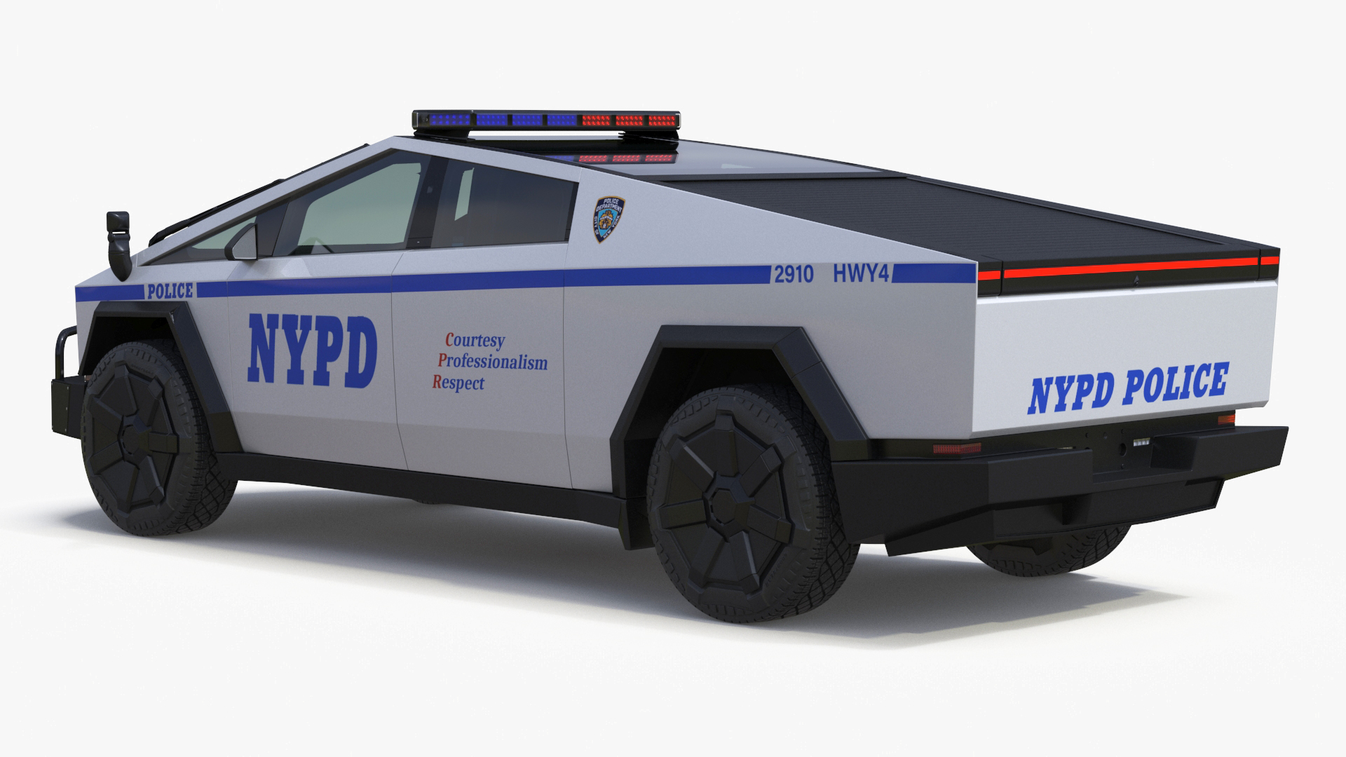 3D Tesla Cybertruck NYPD