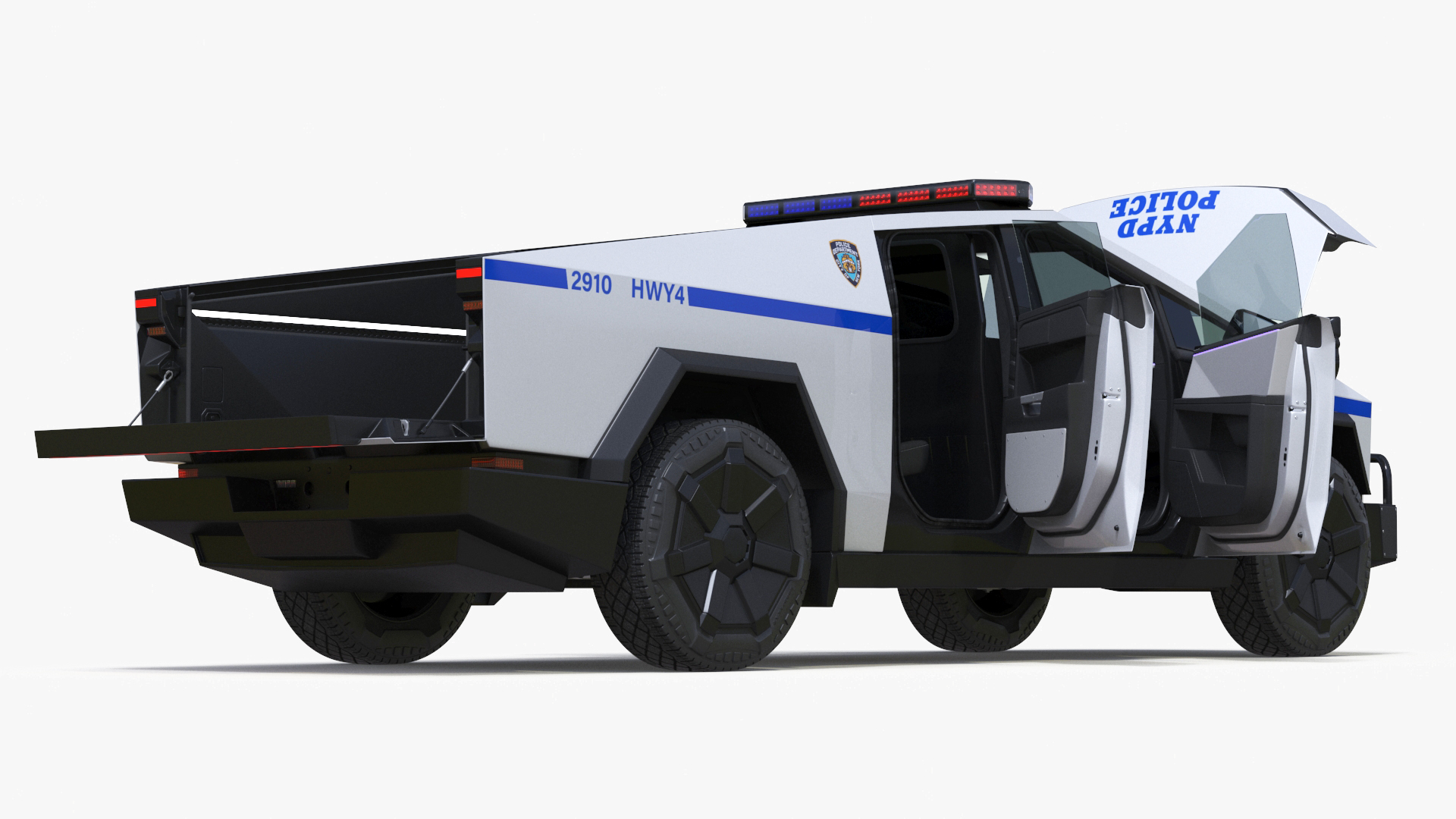 3D Tesla Cybertruck NYPD