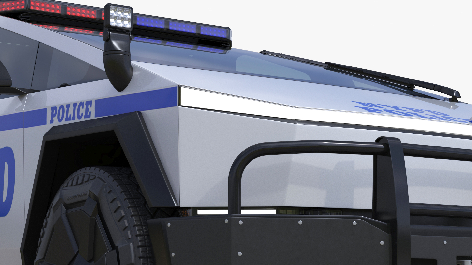 3D Tesla Cybertruck NYPD