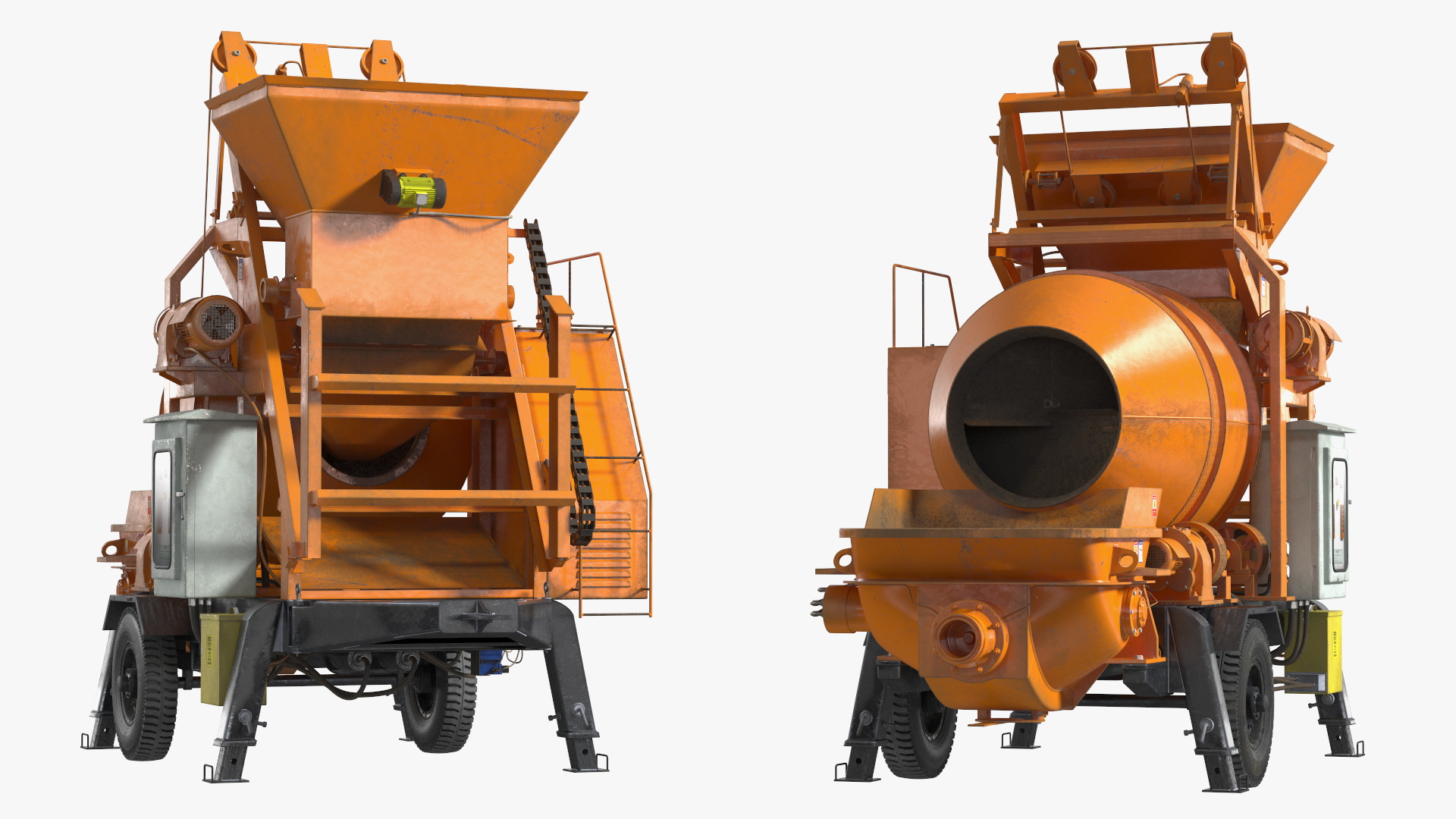 3D Concrete Mixer Pump JBT40 Dirty