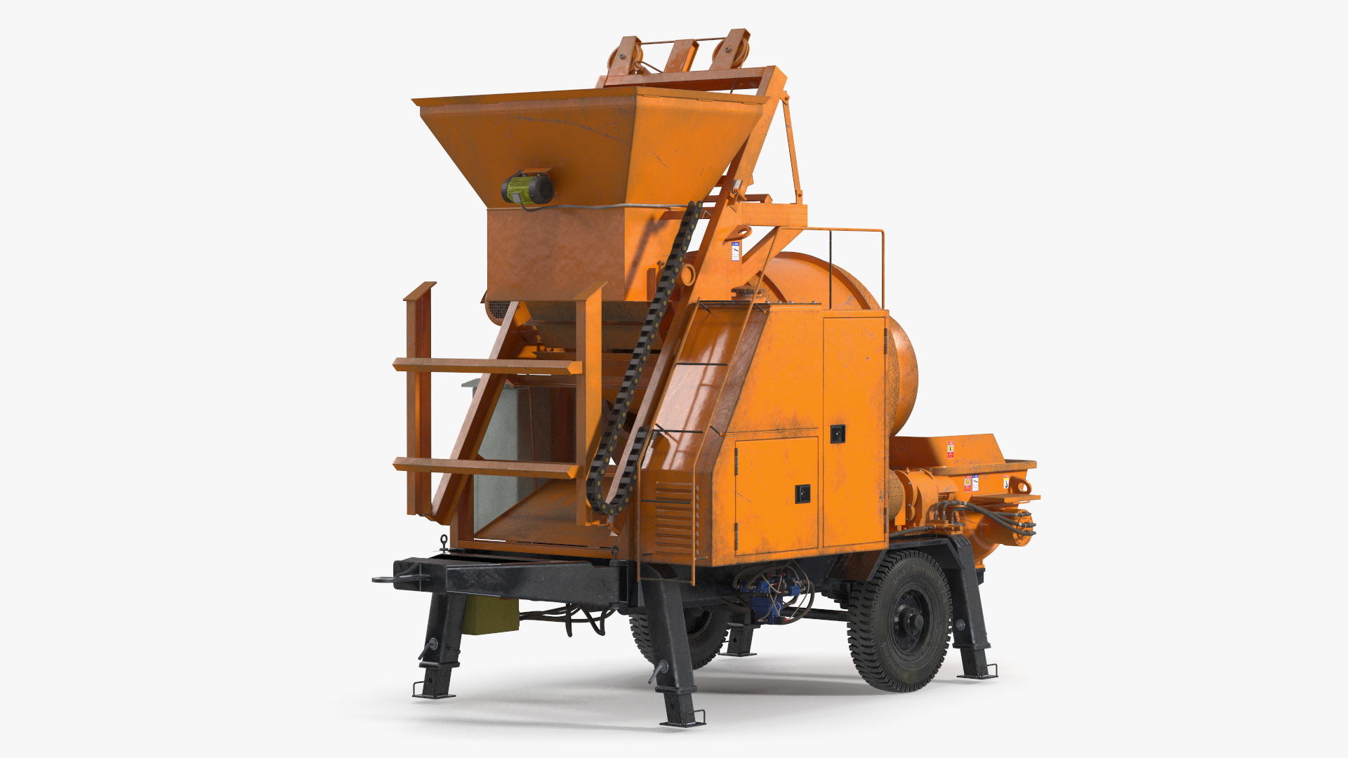 3D Concrete Mixer Pump JBT40 Dirty