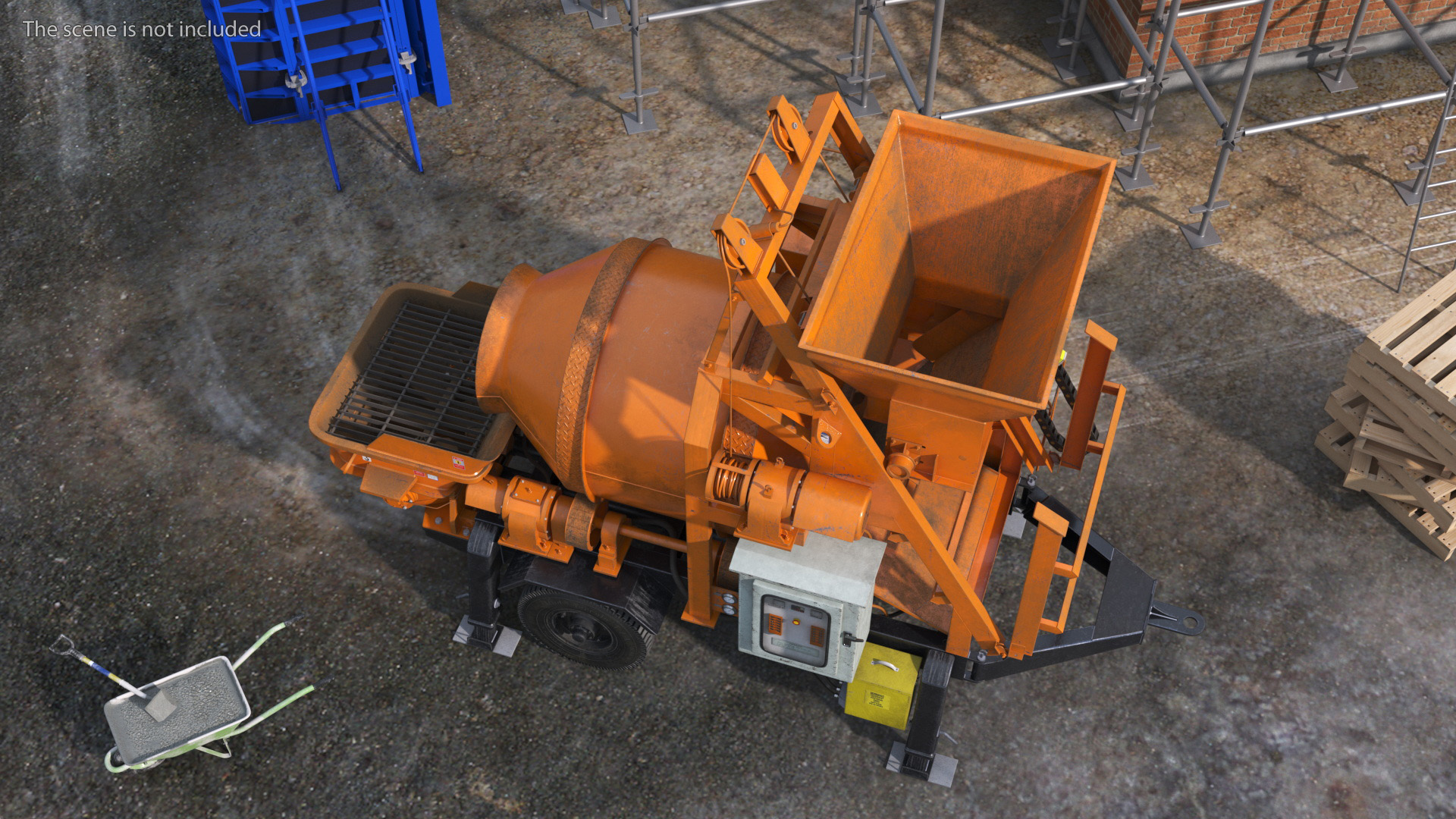 3D Concrete Mixer Pump JBT40 Dirty