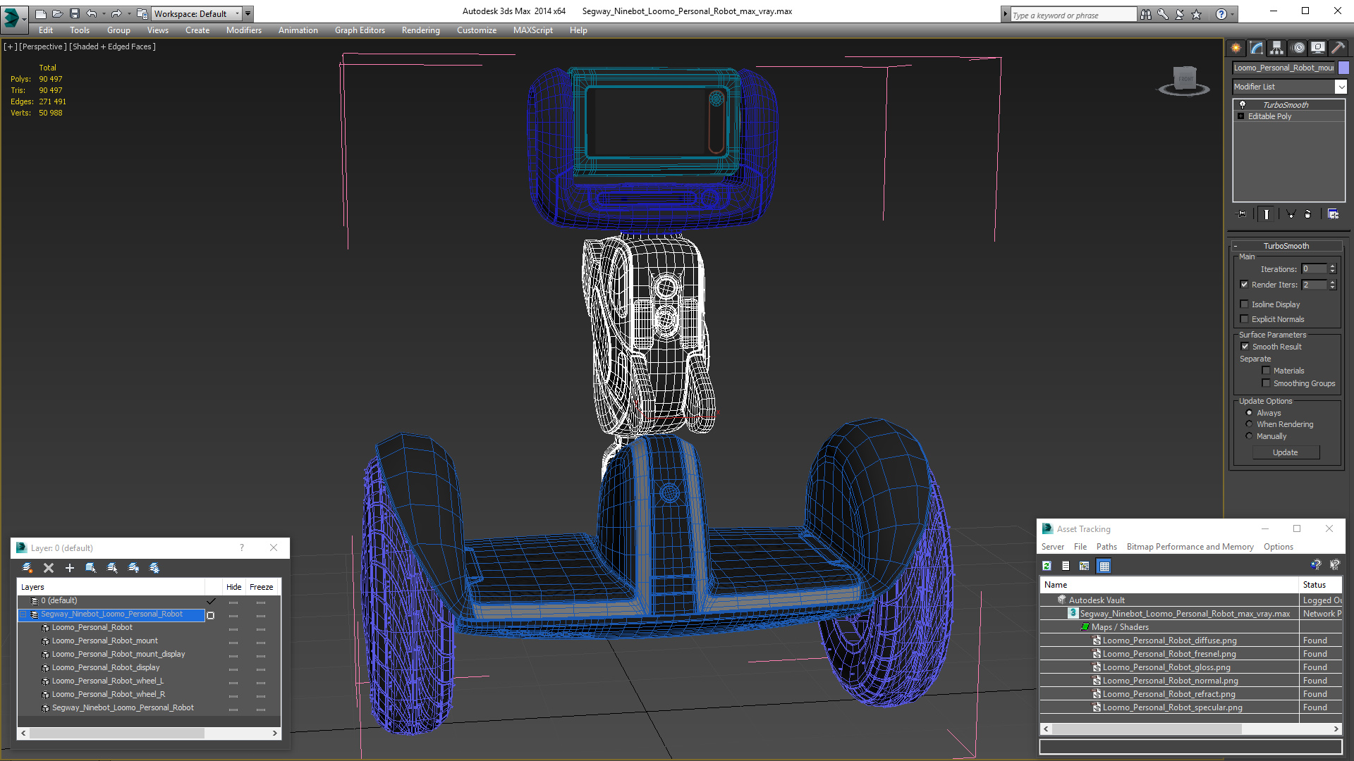 3D model Segway Ninebot Loomo Personal Robot