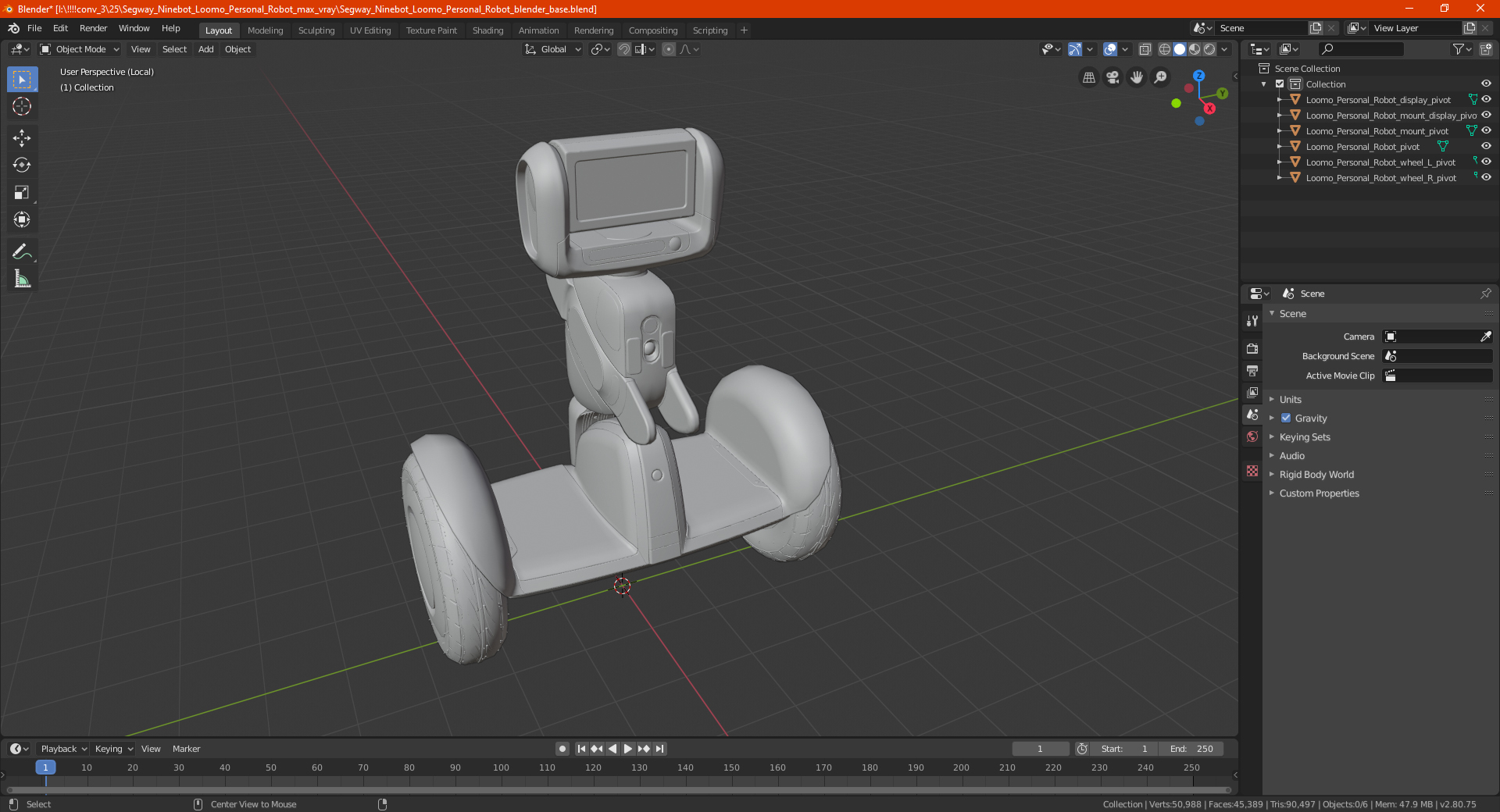 3D model Segway Ninebot Loomo Personal Robot