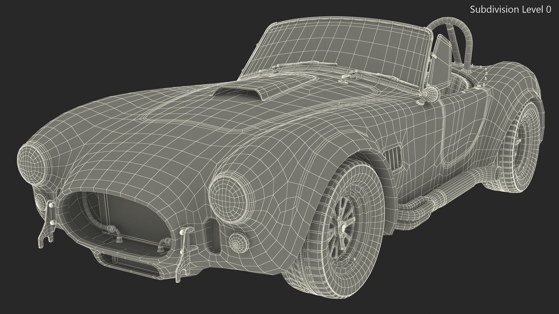 3D Retro Racing Car Rigged model