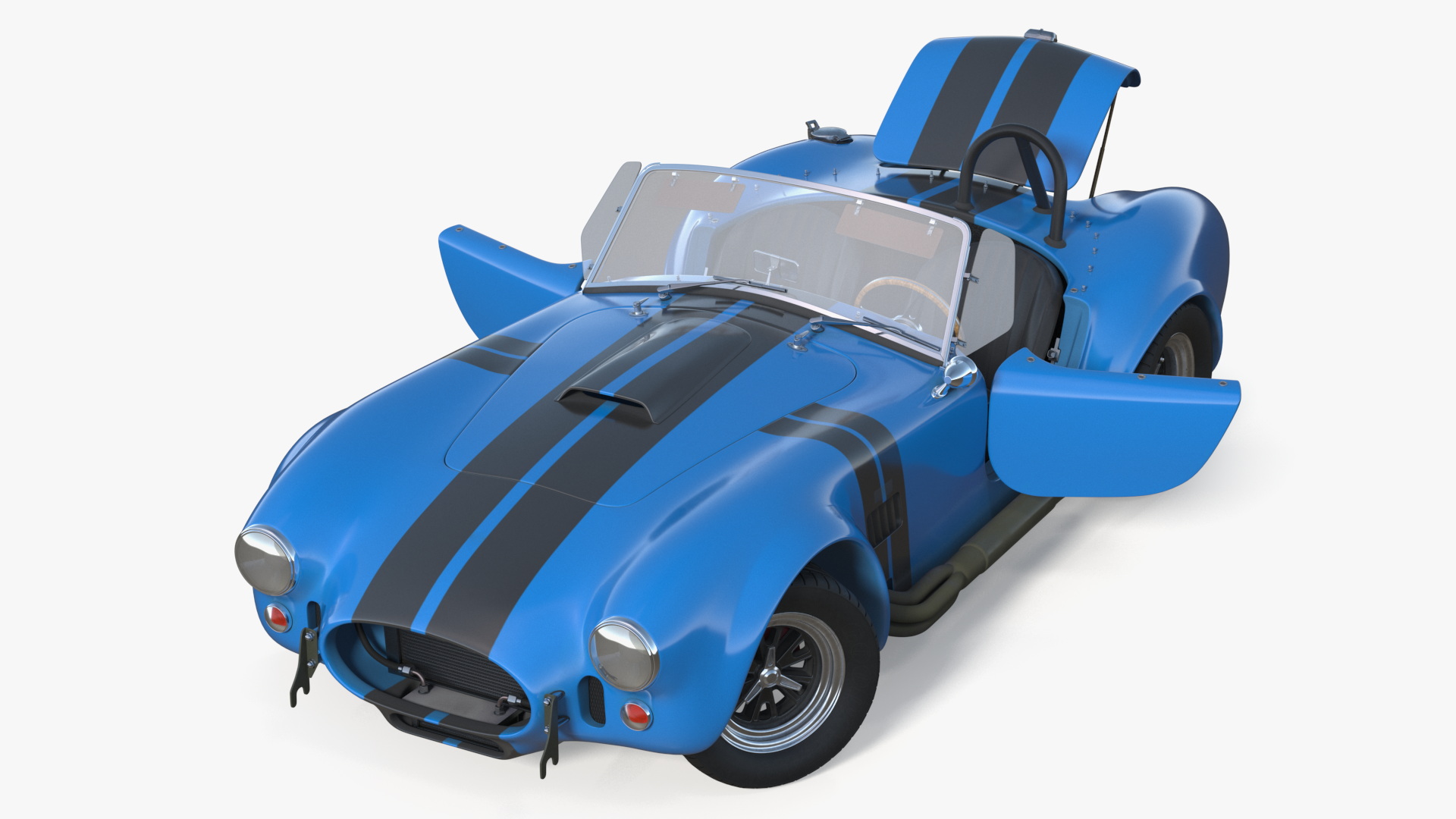 3D Retro Racing Car Rigged model