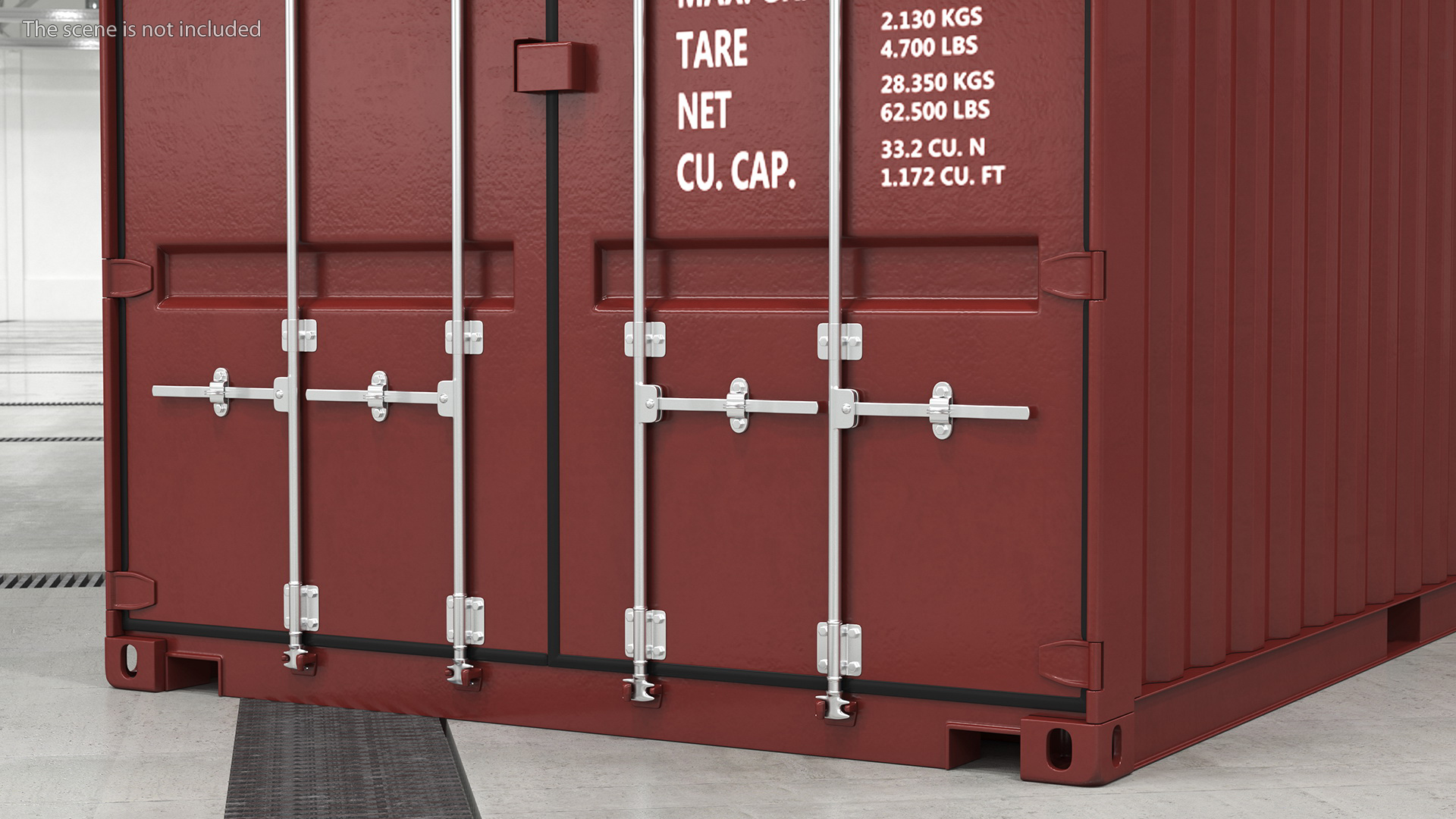 3D model Cargo Shipping Container 20 ft