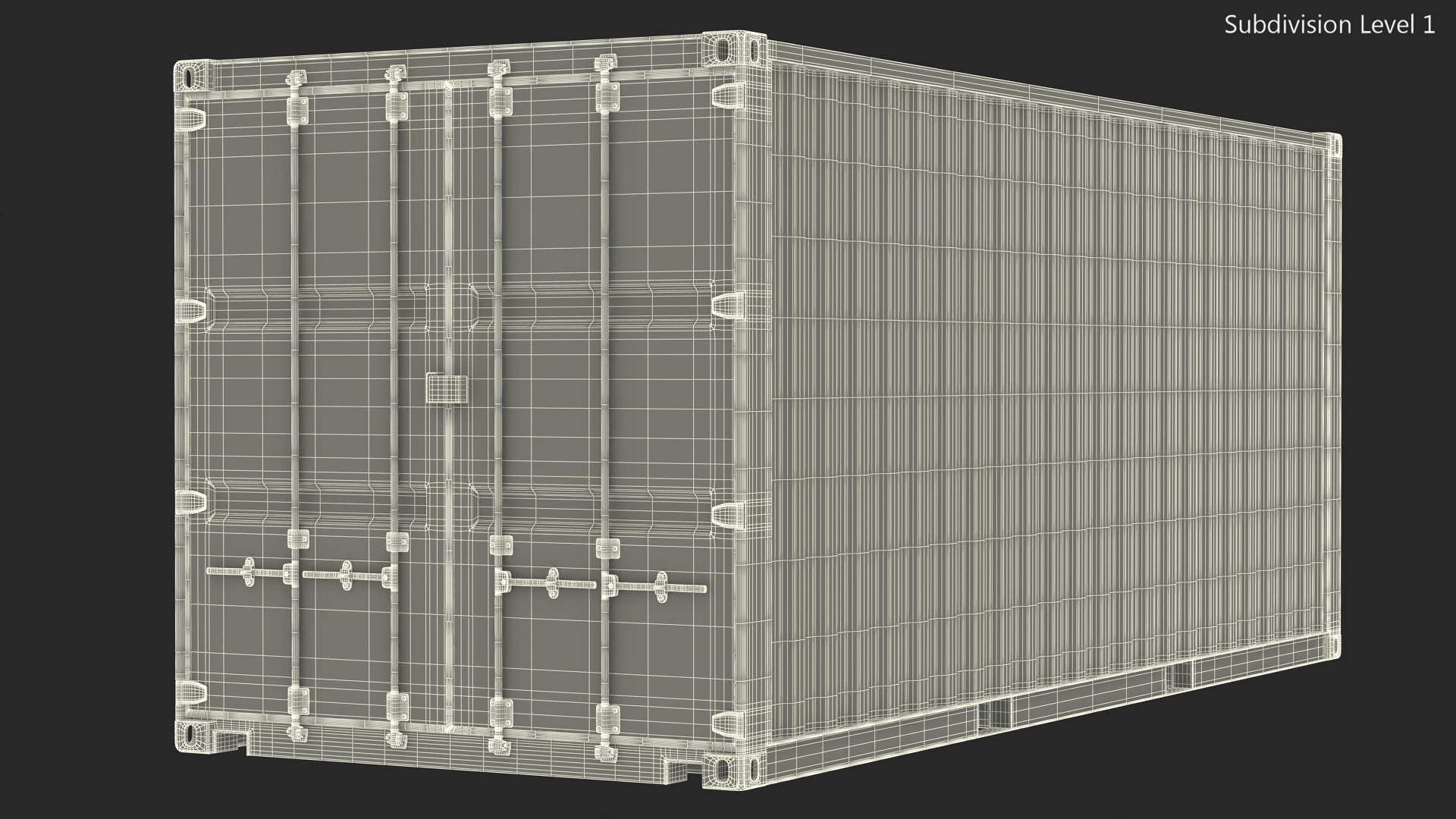 3D model Cargo Shipping Container 20 ft