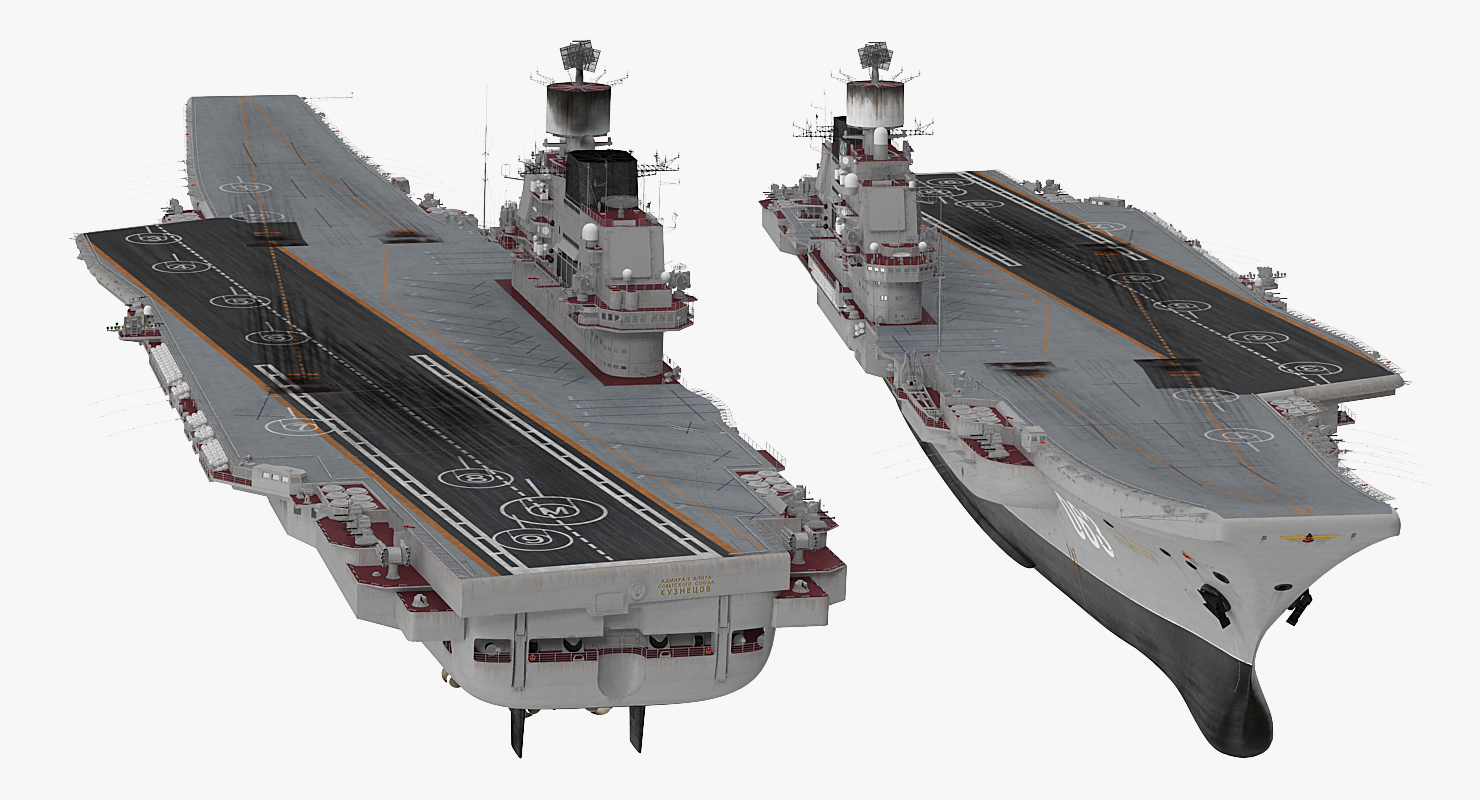 Russian Aircraft Carrier Admiral Kuznetsov 3D