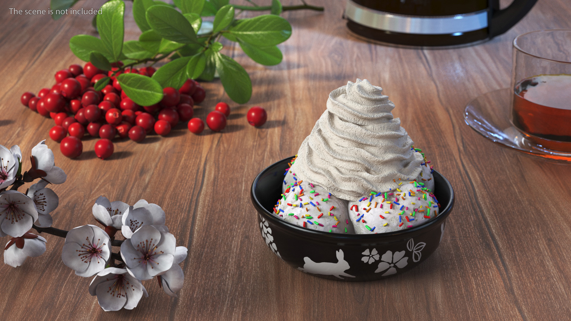 3D Ice-Cream with Whipped Cream model