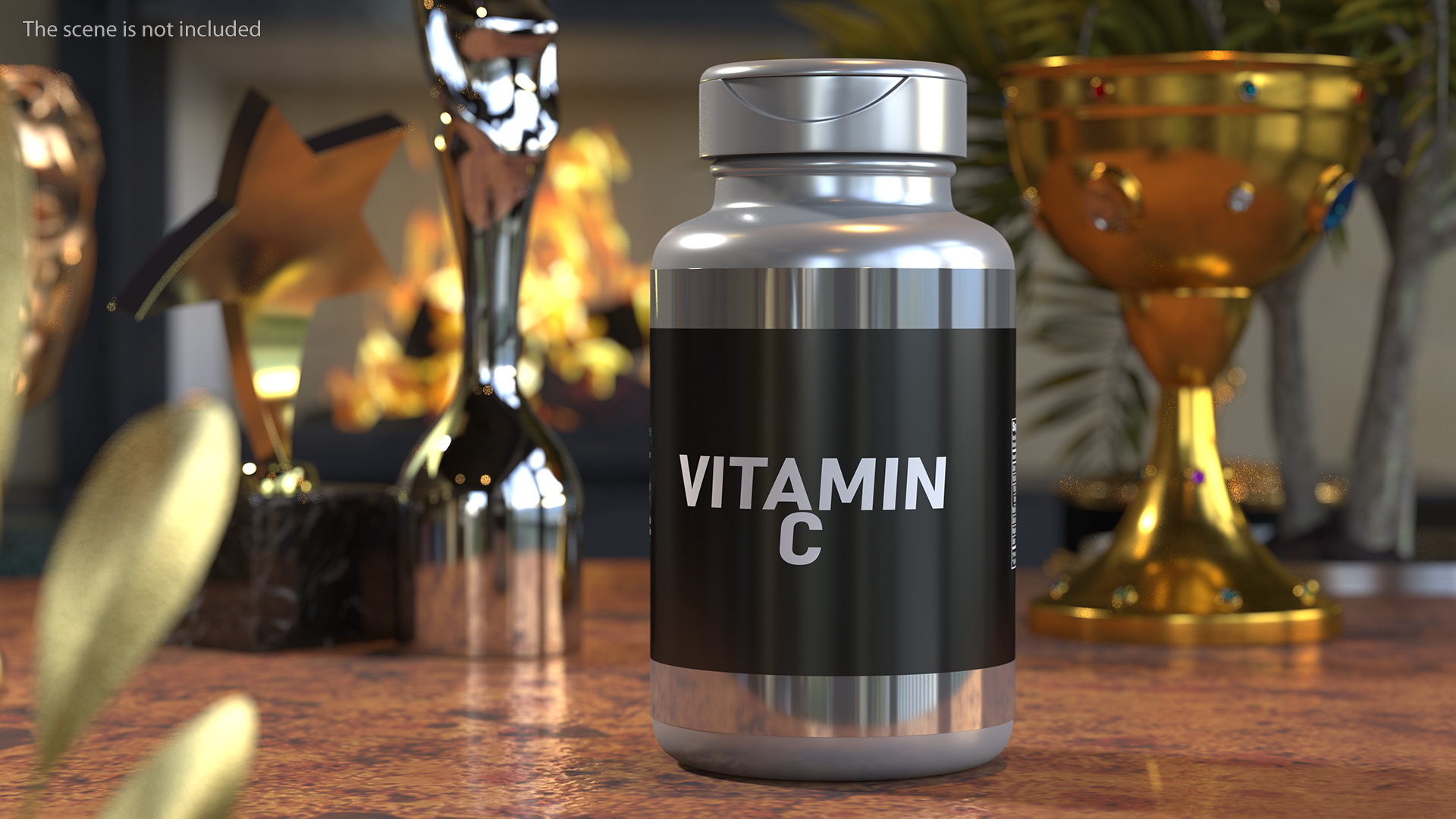 3D Vitamin C Jar model