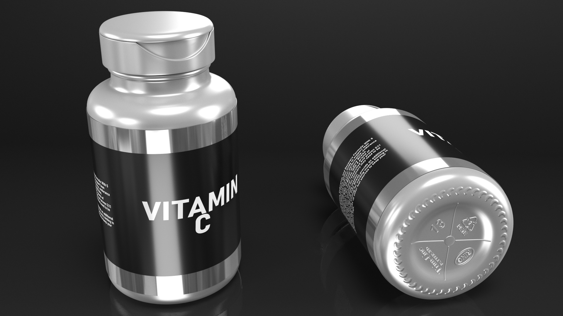 3D Vitamin C Jar model