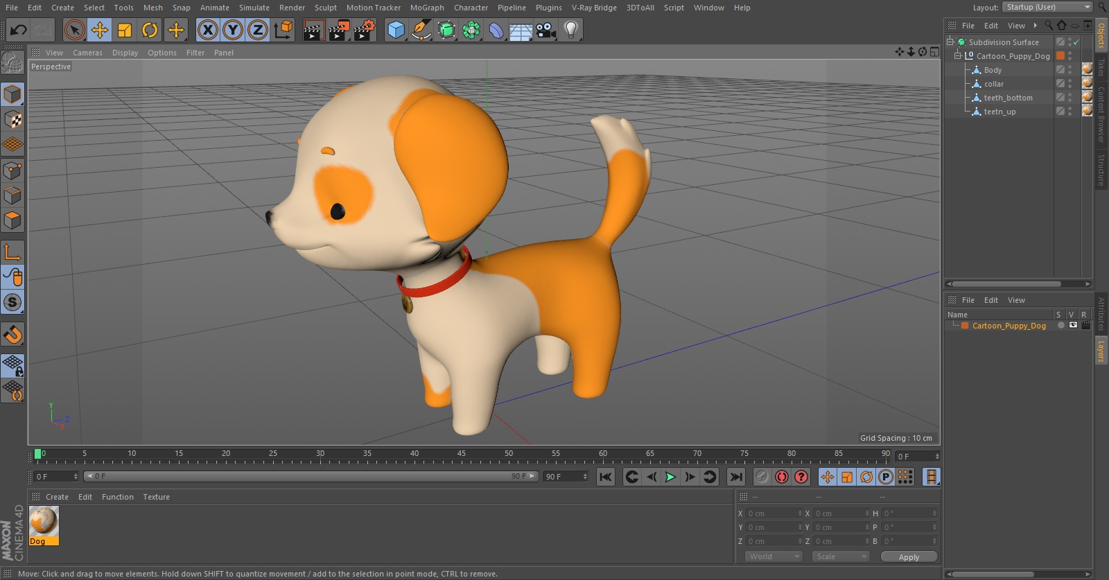 Cartoon Puppy Dog 3D