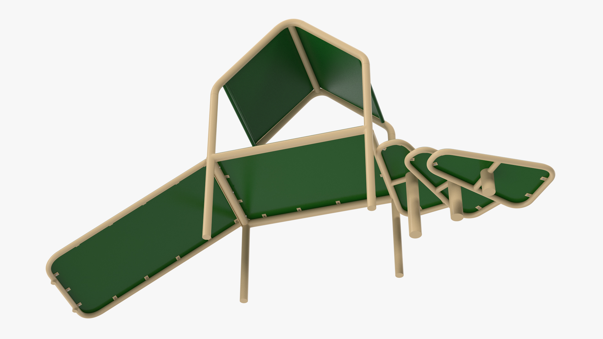 Dog Park Canine Condo Green 3D