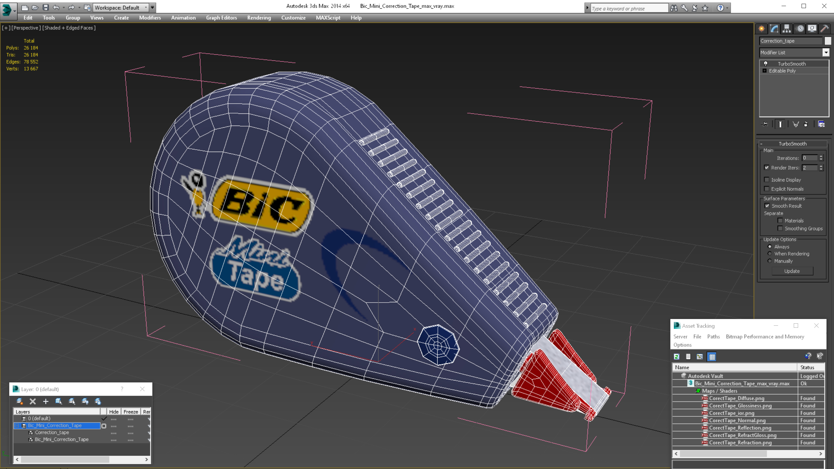 Bic Mini Correction Tape 3D model