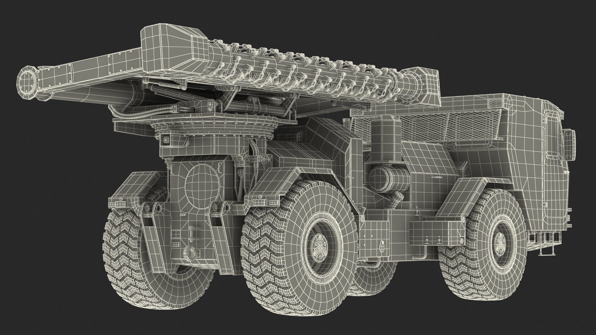 Grey Old Mine Flail Vehicle Hydrema 910 3D model