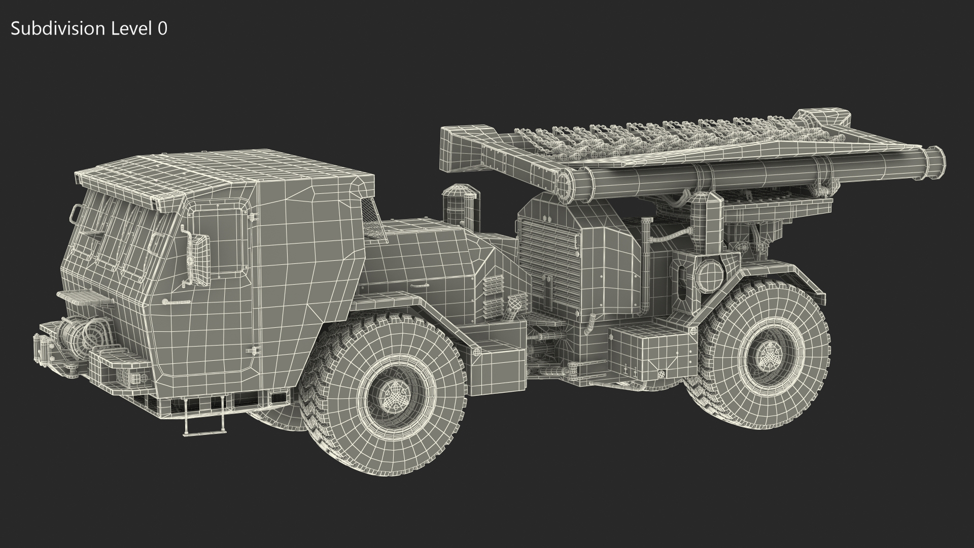 Grey Old Mine Flail Vehicle Hydrema 910 3D model