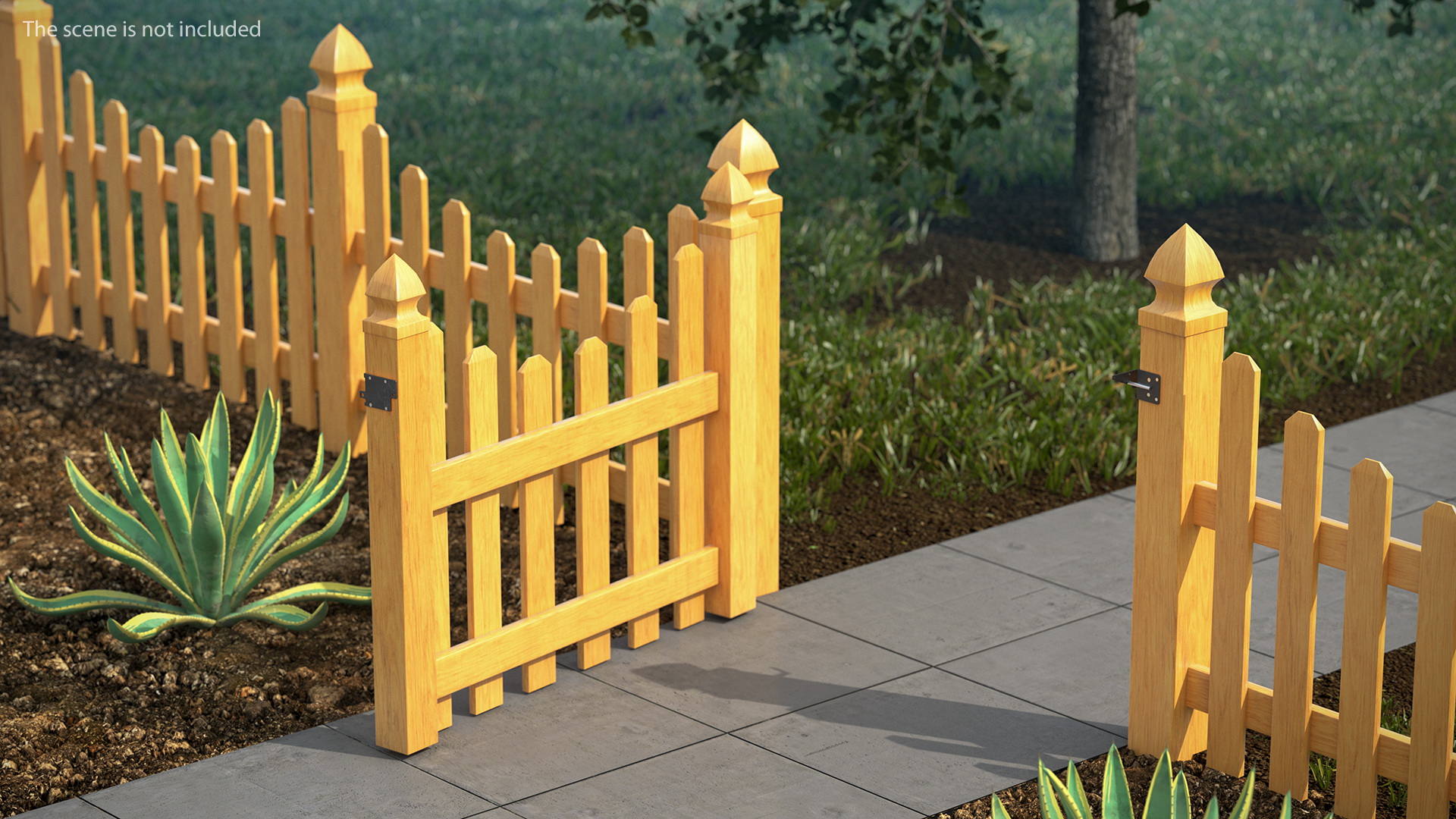 3D Scalloped Fence Section model