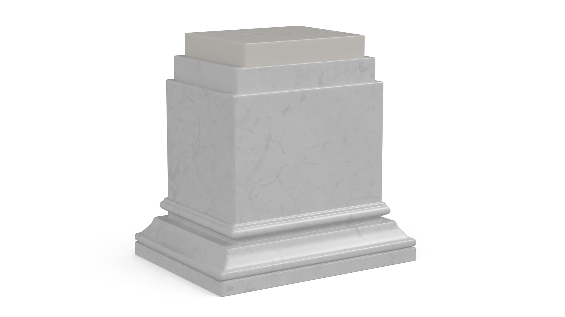 Marble Bust of President Trump on Pedestal 3D