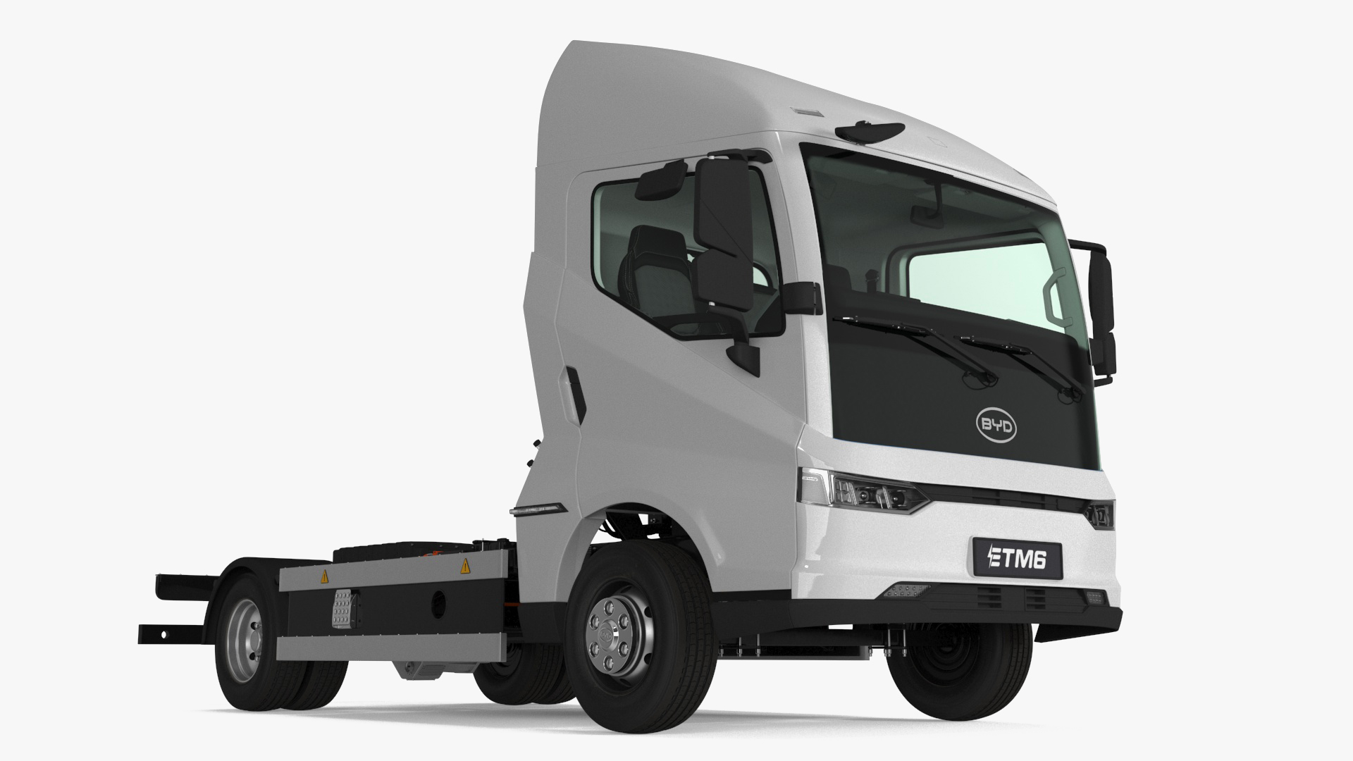 3D Truck BYD ETM6 Chassis White model