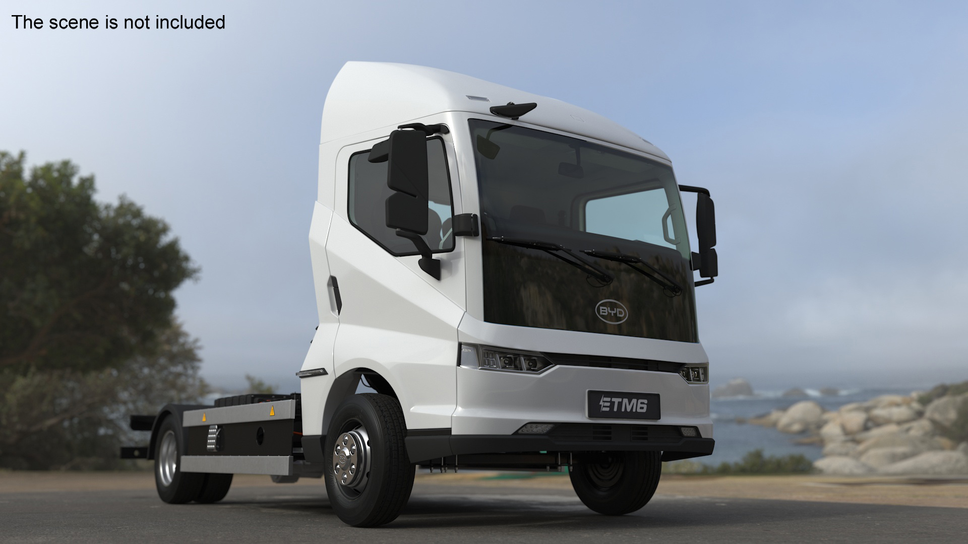 3D Truck BYD ETM6 Chassis White model