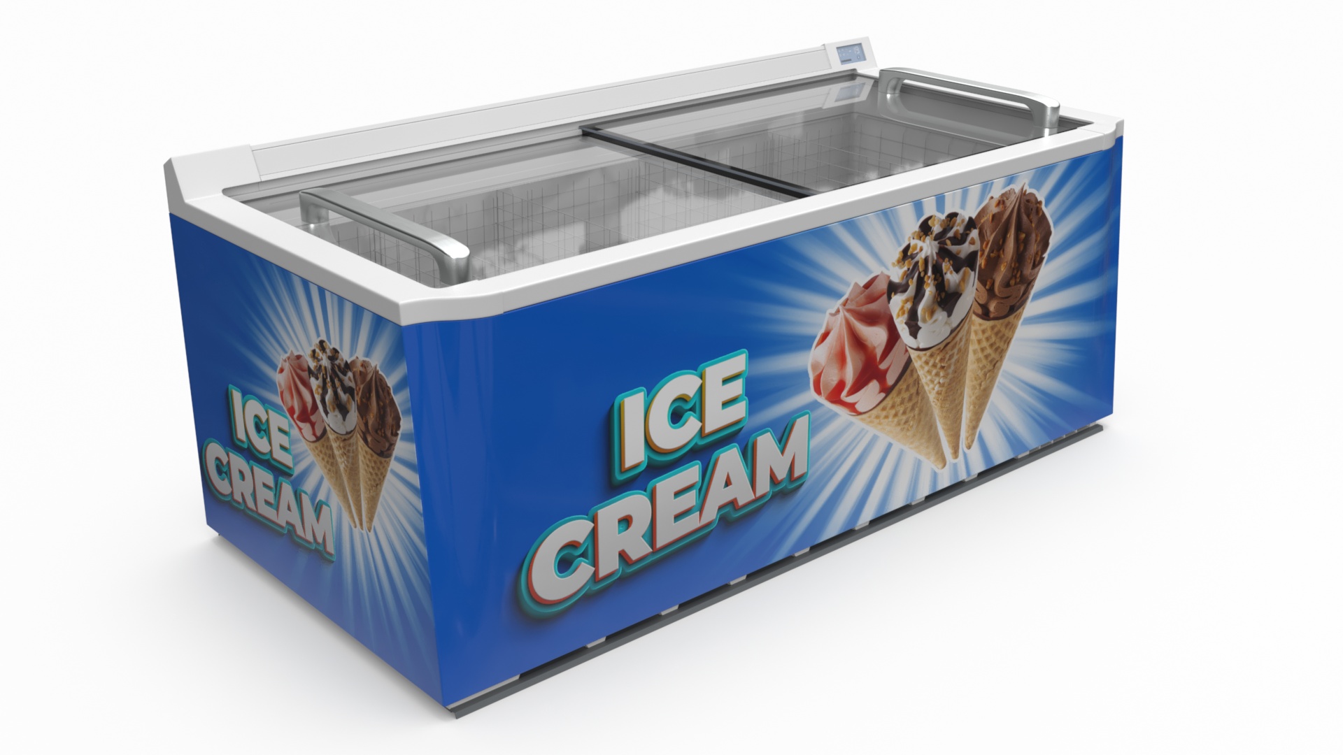 3D model Frosted Ice Cream Freezer