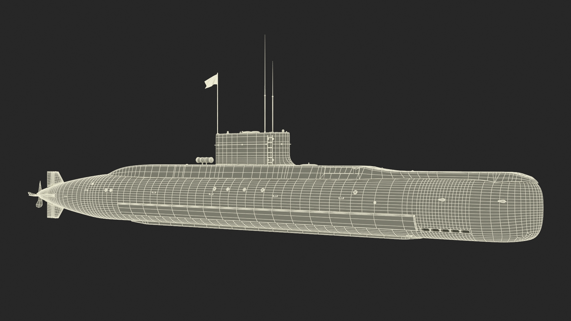 Iranian Fateh Semi Heavy Submarine 3D model