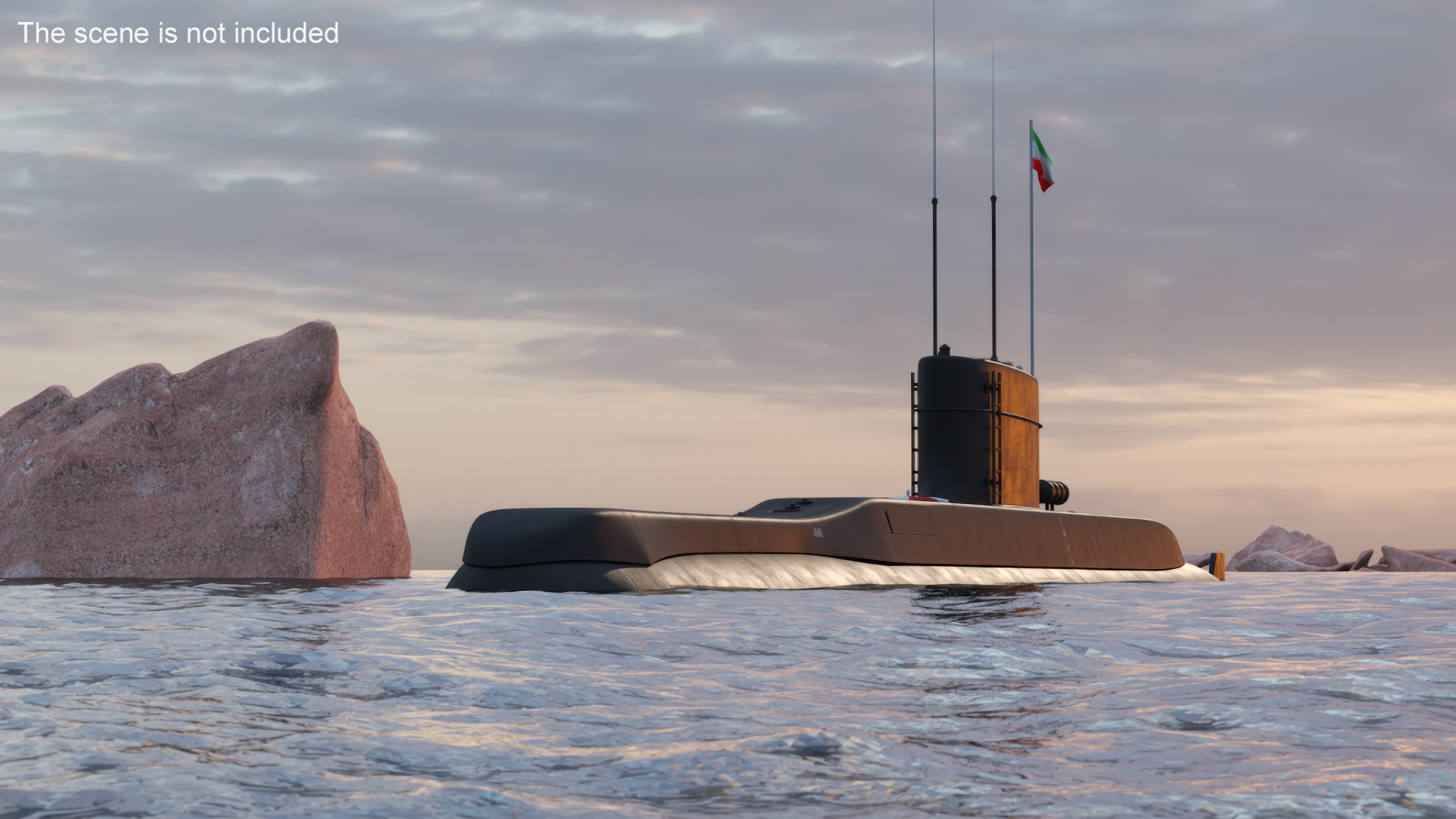 Iranian Fateh Semi Heavy Submarine 3D model