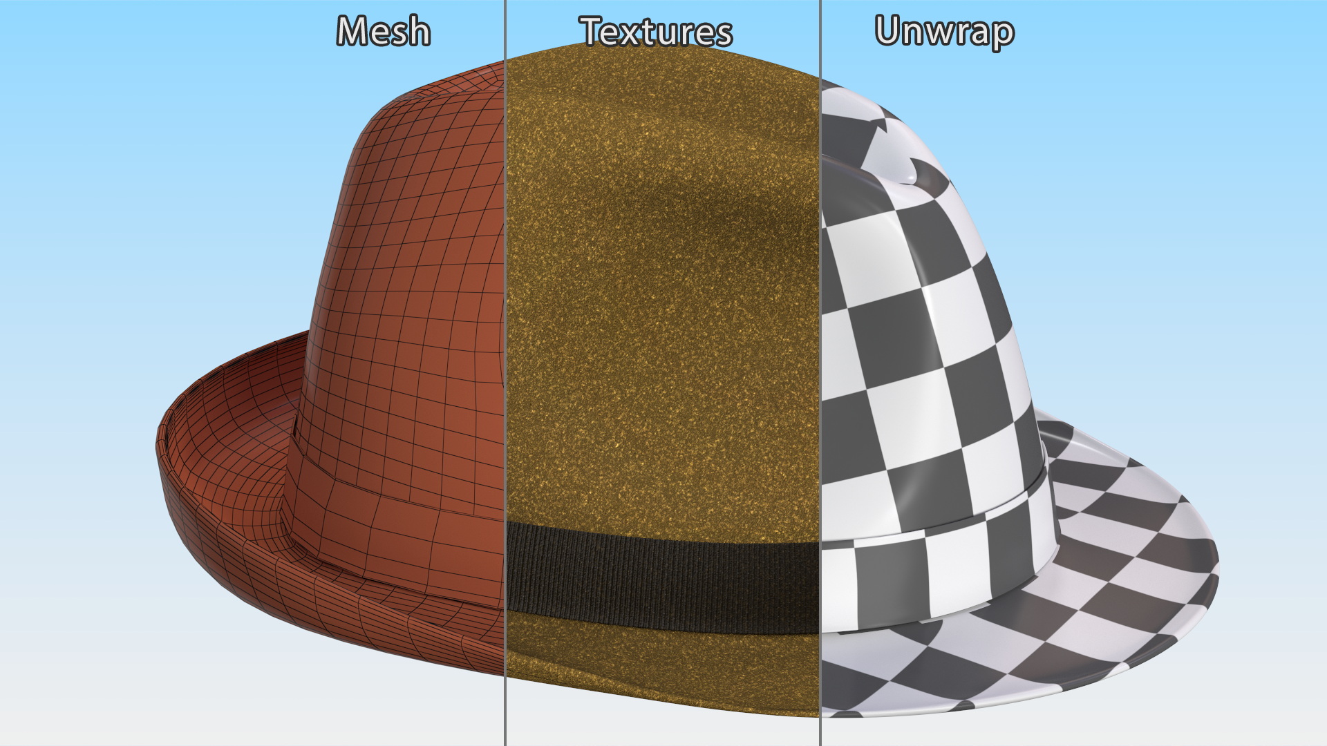 Brown Fedora 3D