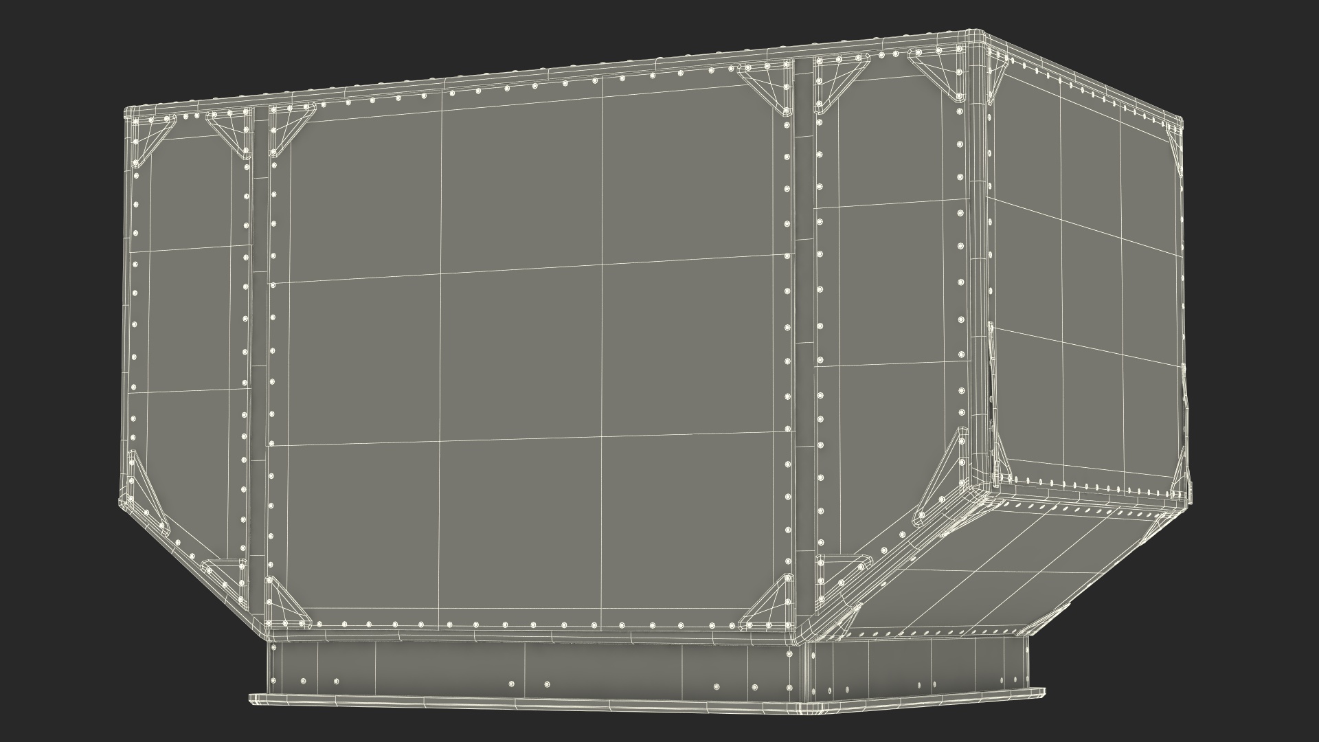 Old Airport Cargo Container 3D