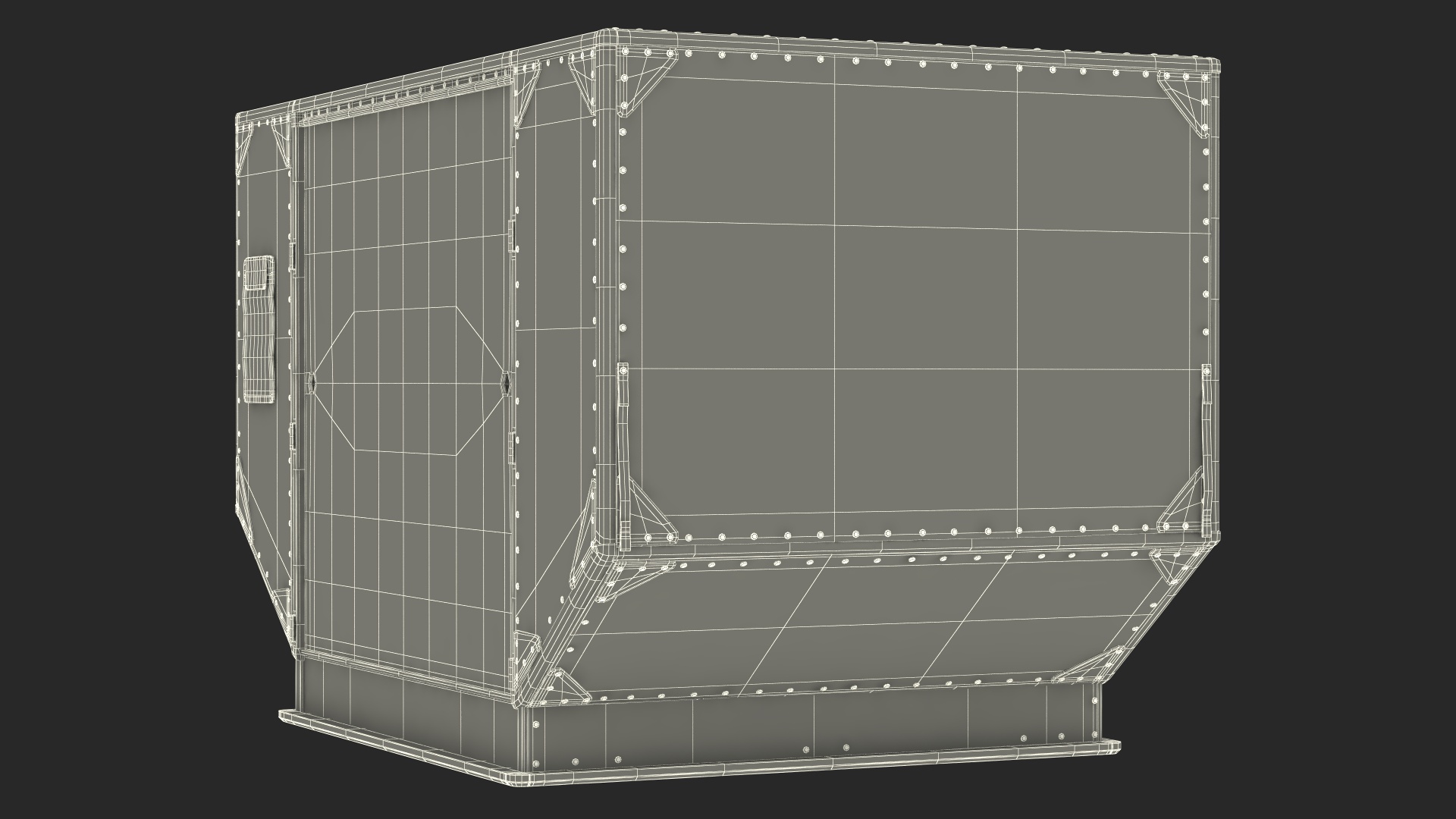 Old Airport Cargo Container 3D