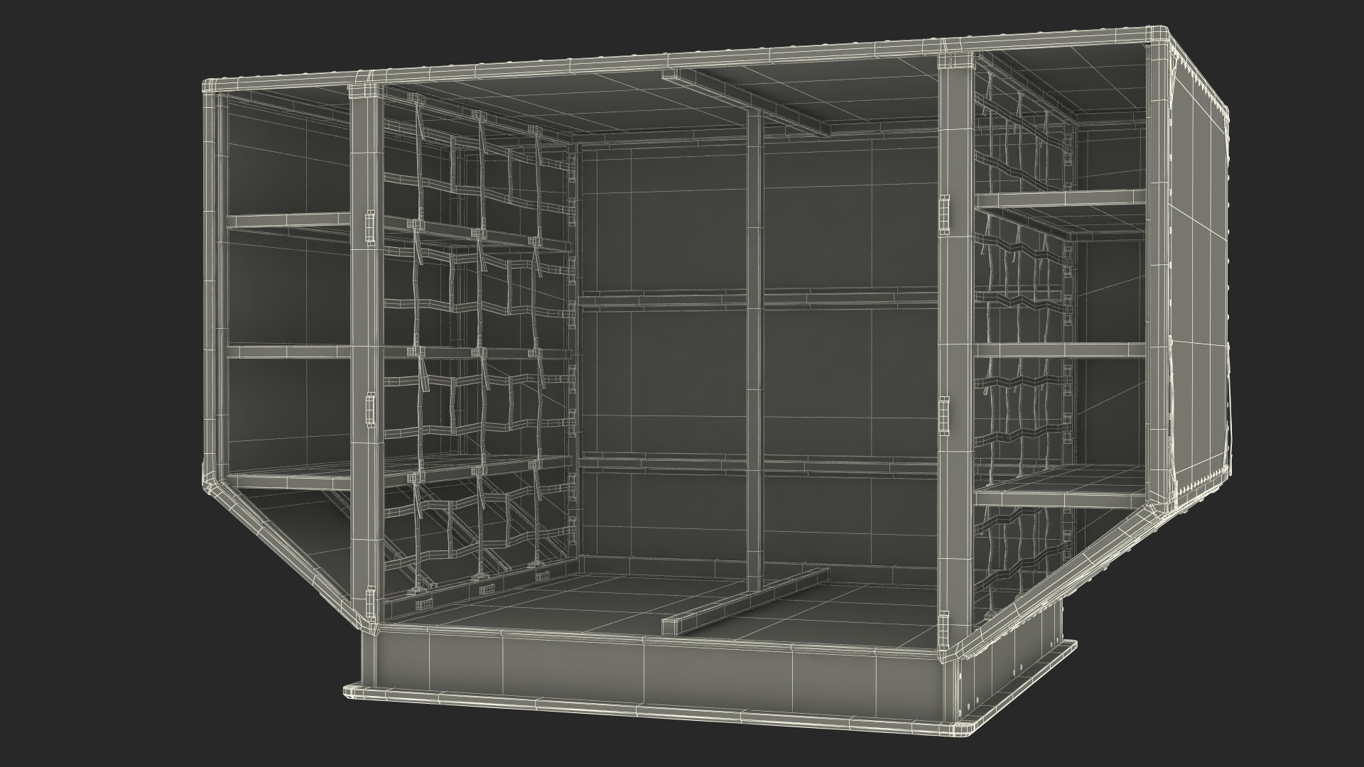 Old Airport Cargo Container 3D