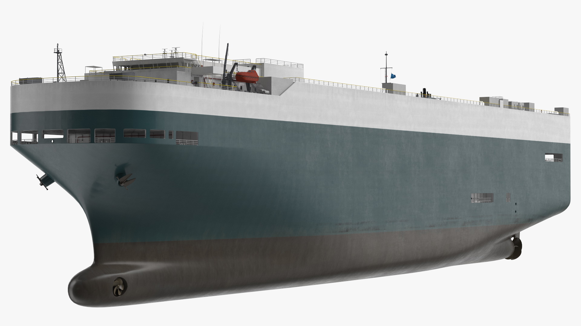 Car Carrier Cargo Ship Rigged 3D model