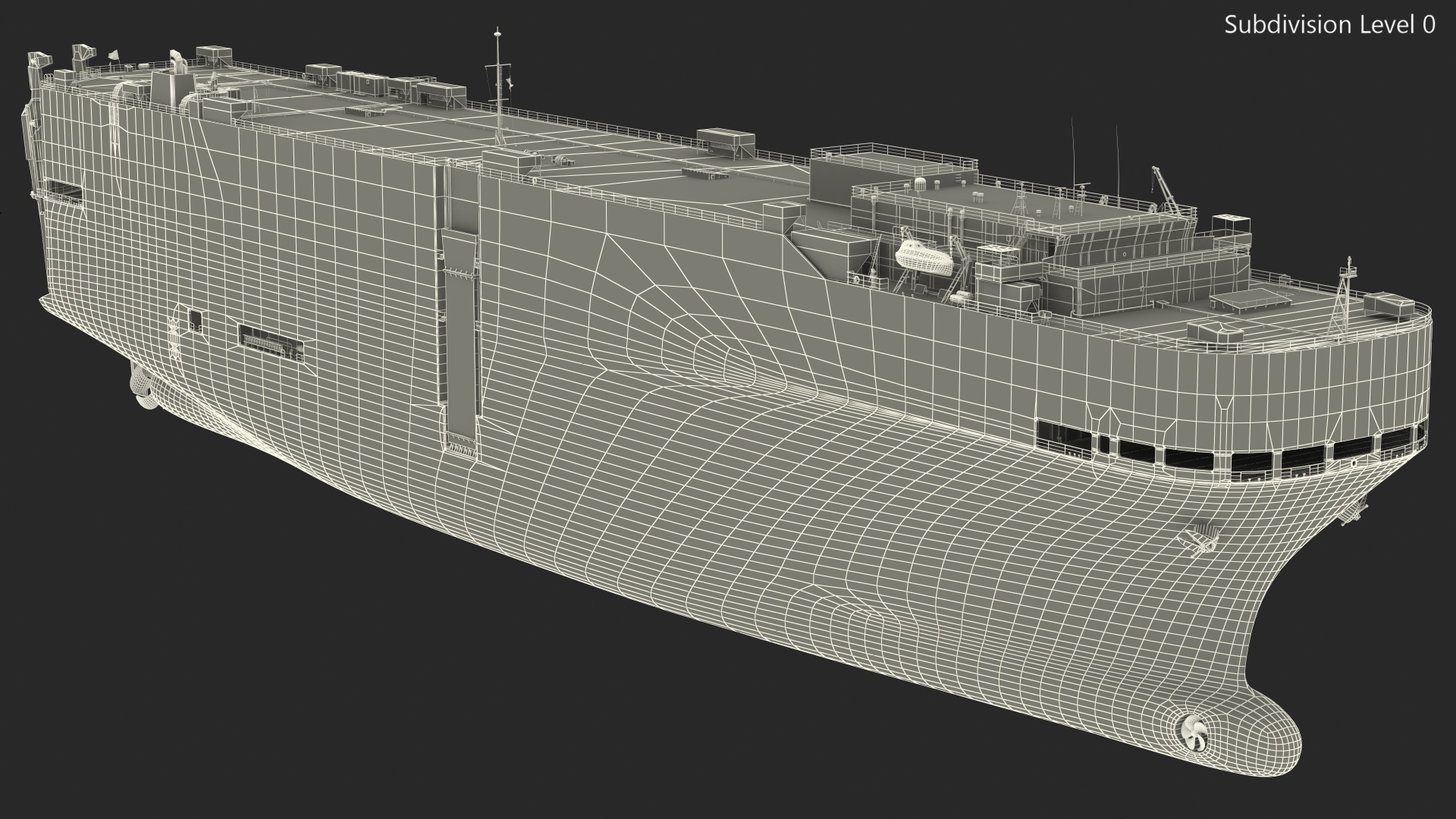 Car Carrier Cargo Ship Rigged 3D model