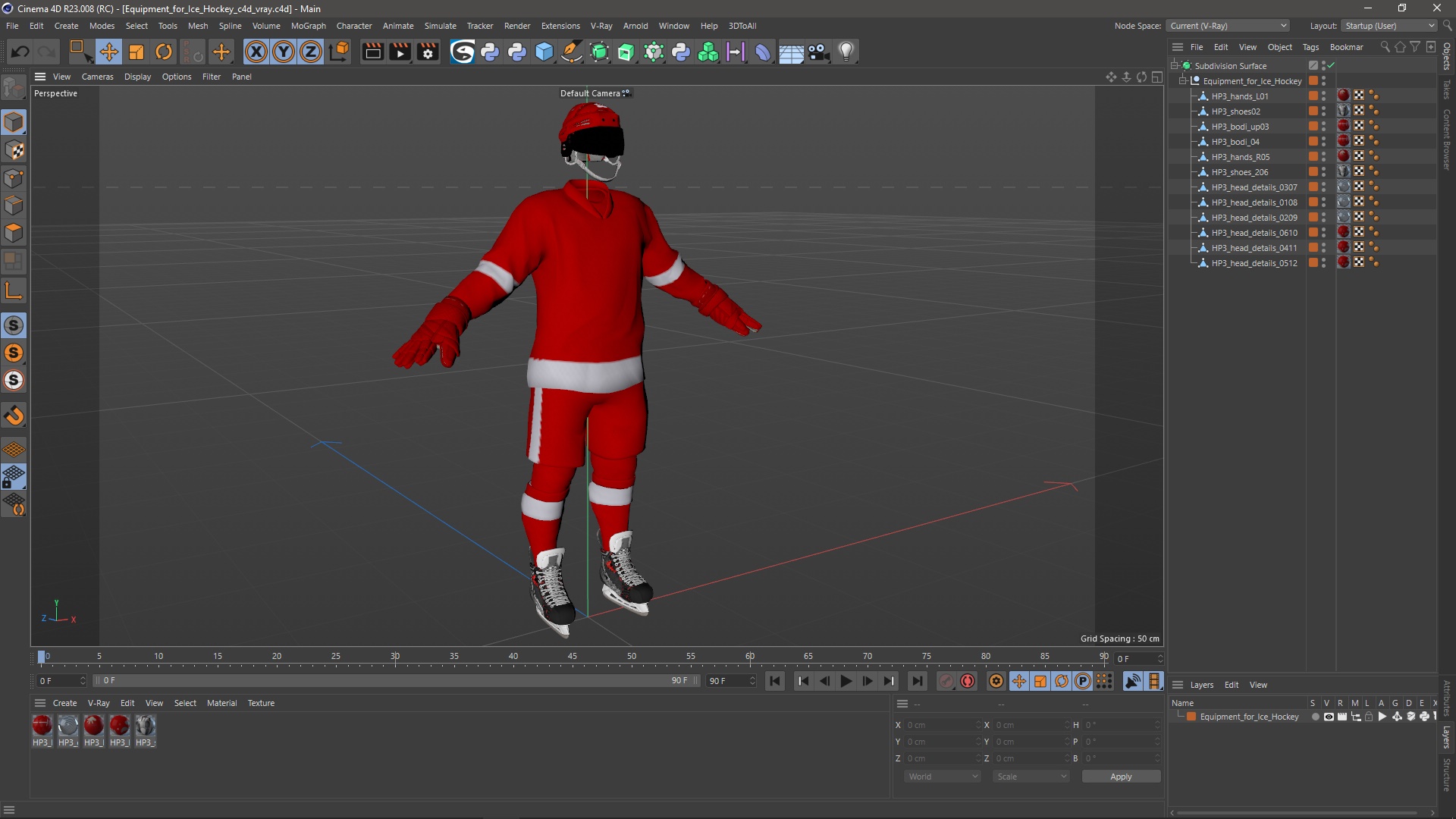 Equipment for Ice Hockey 3D model