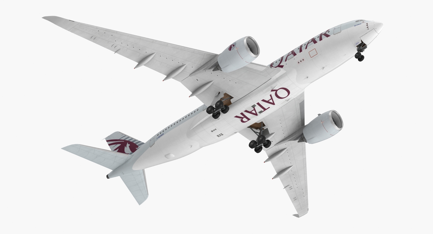 3D Airbus A350 800 Qatar