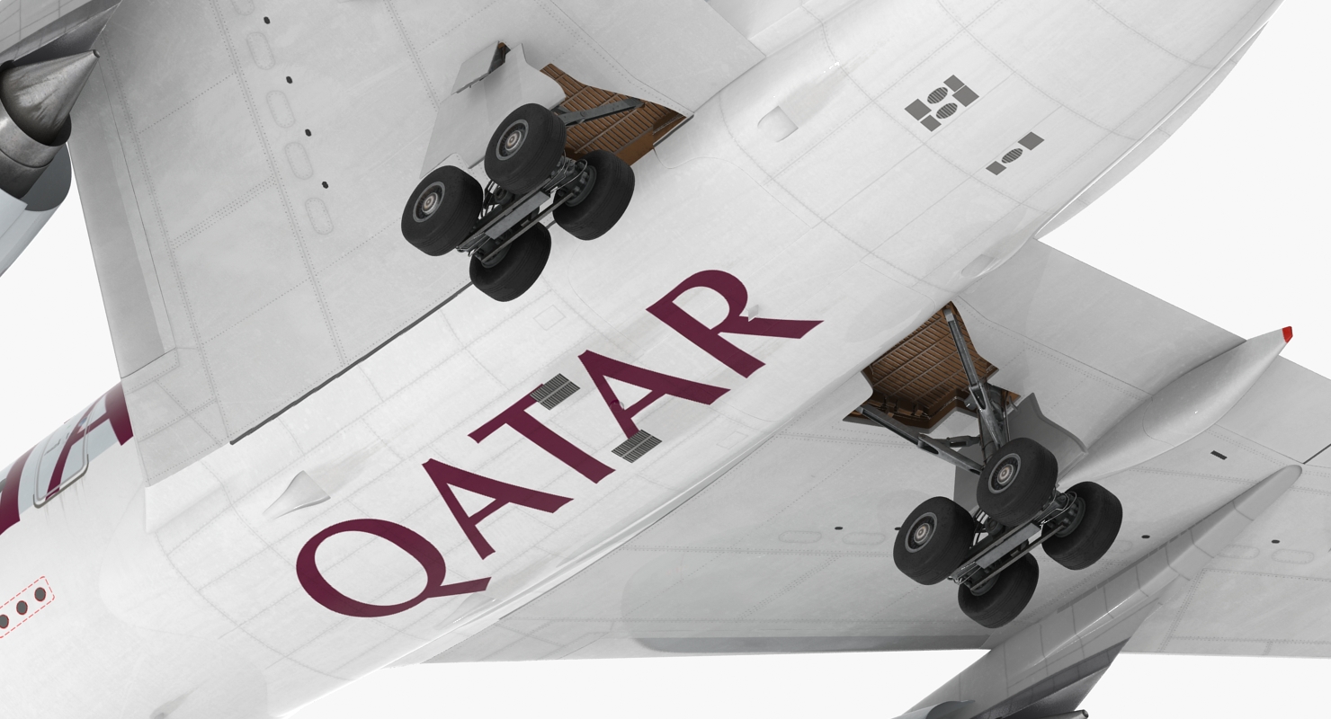 3D Airbus A350 800 Qatar