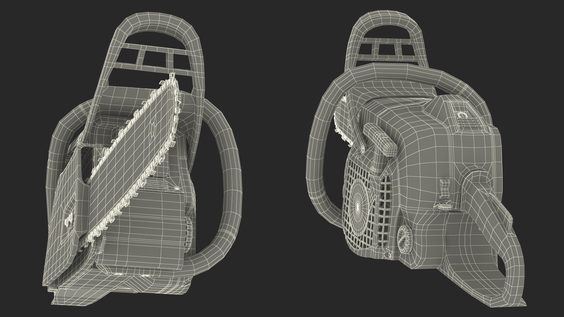 3D Stihl Rear Handle Chainsaw