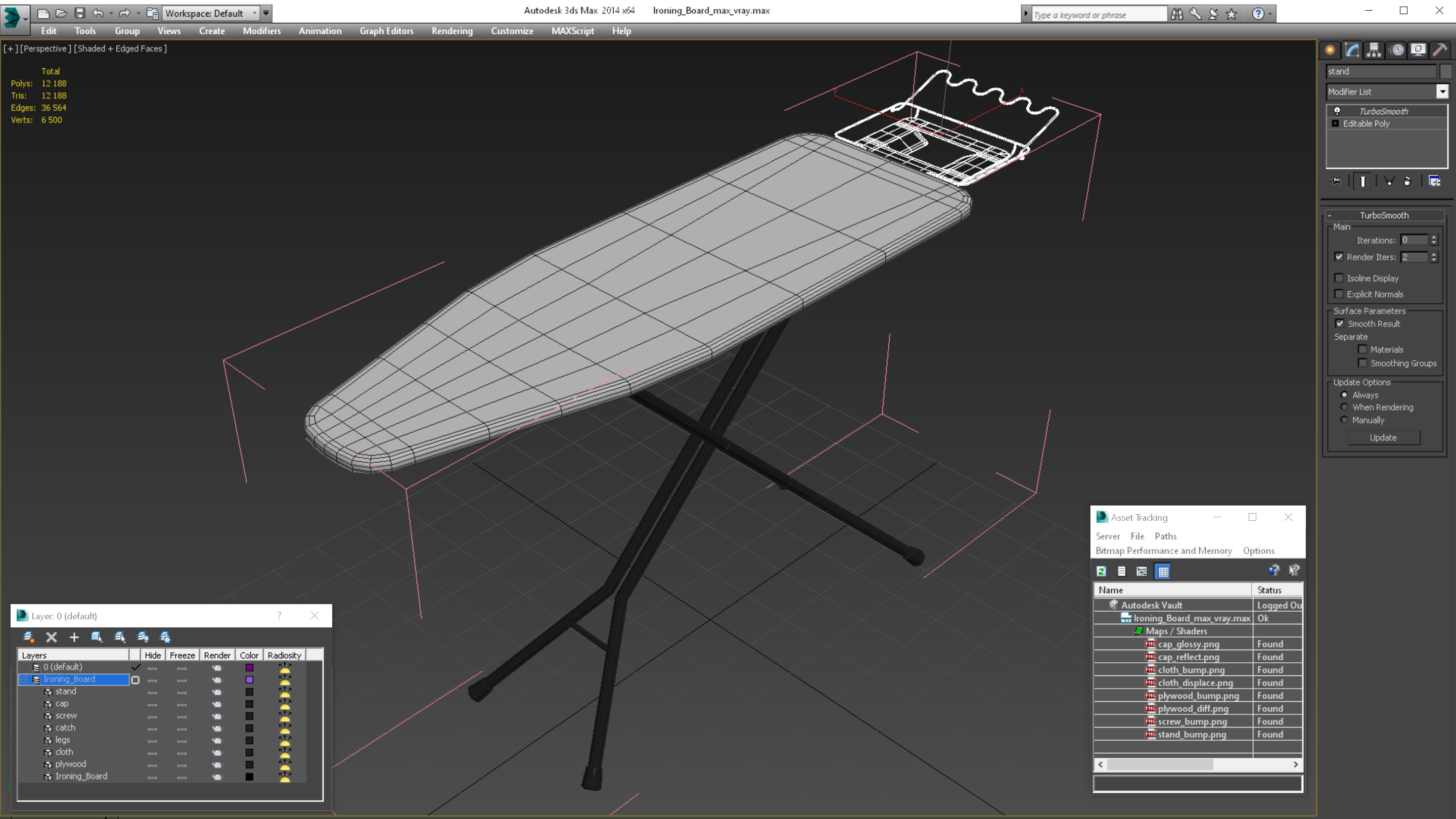 3D Ironing Board model