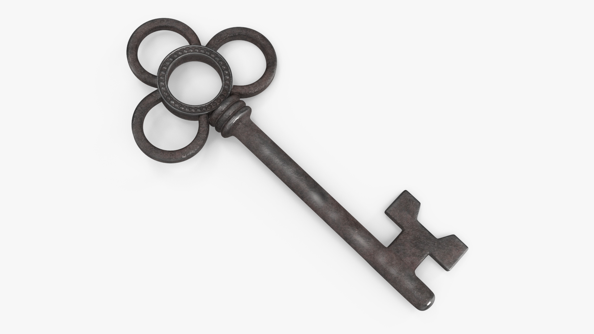 3D model Traditional Skeleton Key Steel