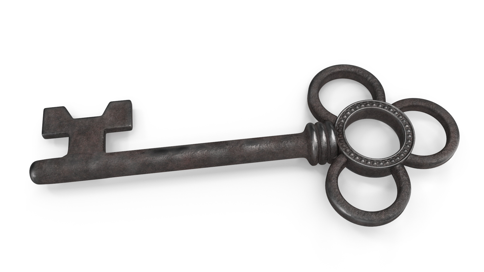 3D model Traditional Skeleton Key Steel