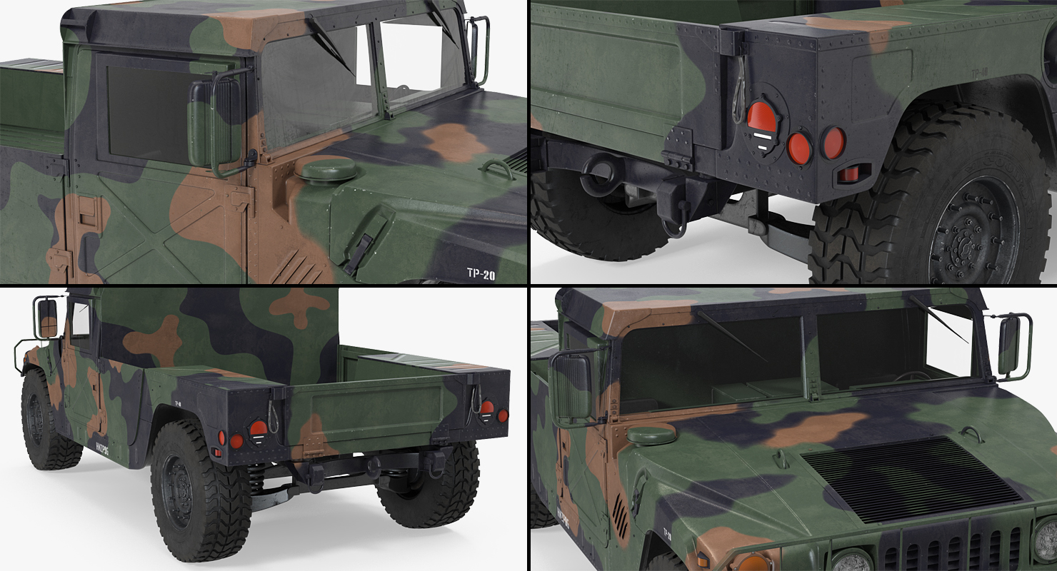 3D HMMWV M998 Simple Interior Camo