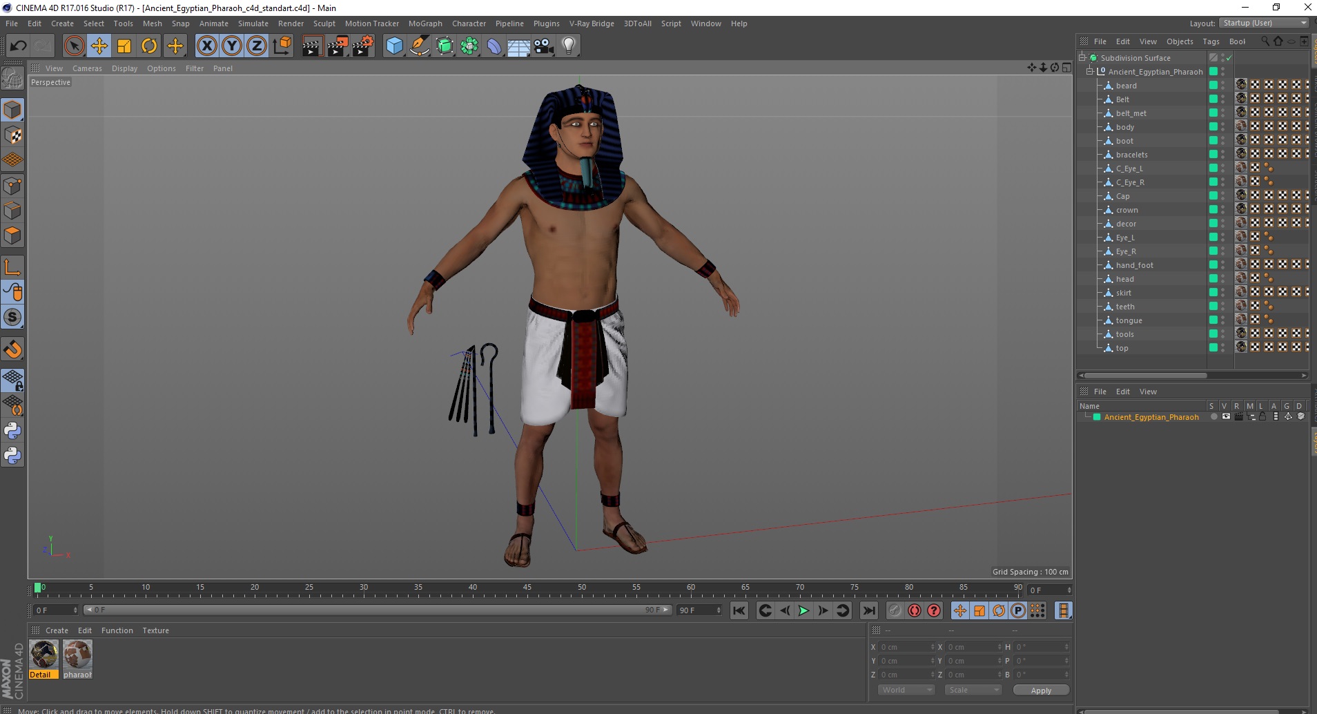 Ancient Egyptian Pharaoh 3D model