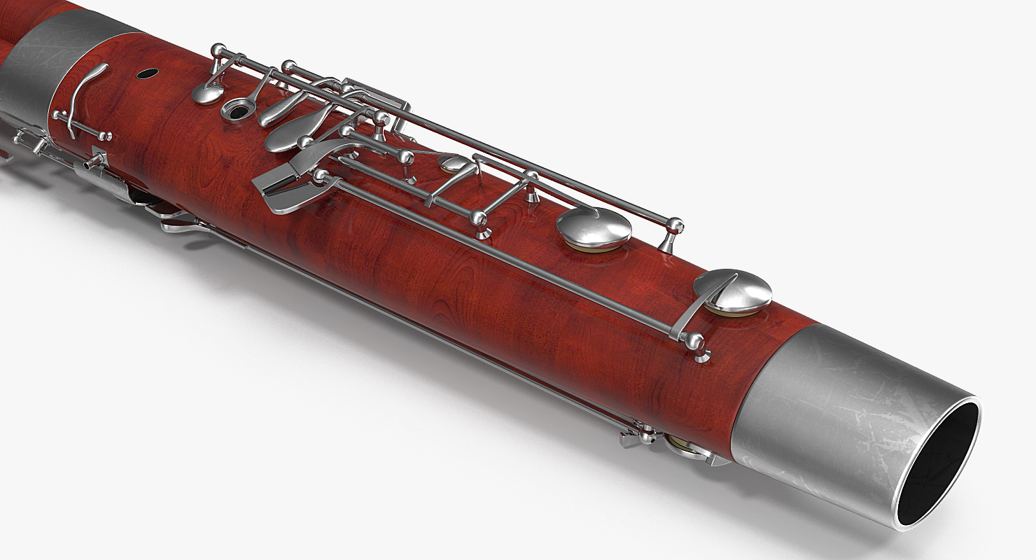 3D Bassoon Musical Instrument