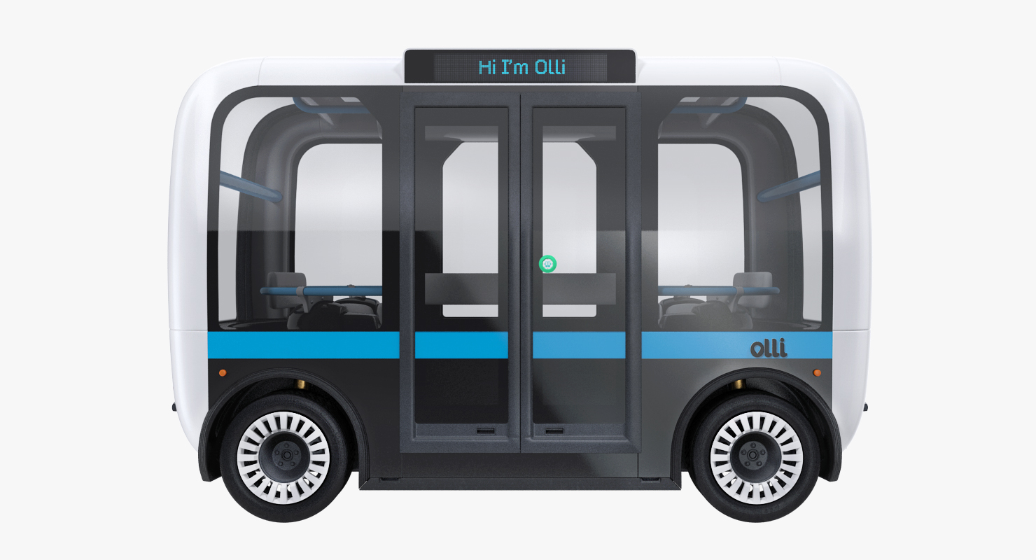 3D model Olli Self Driving Electric Bus